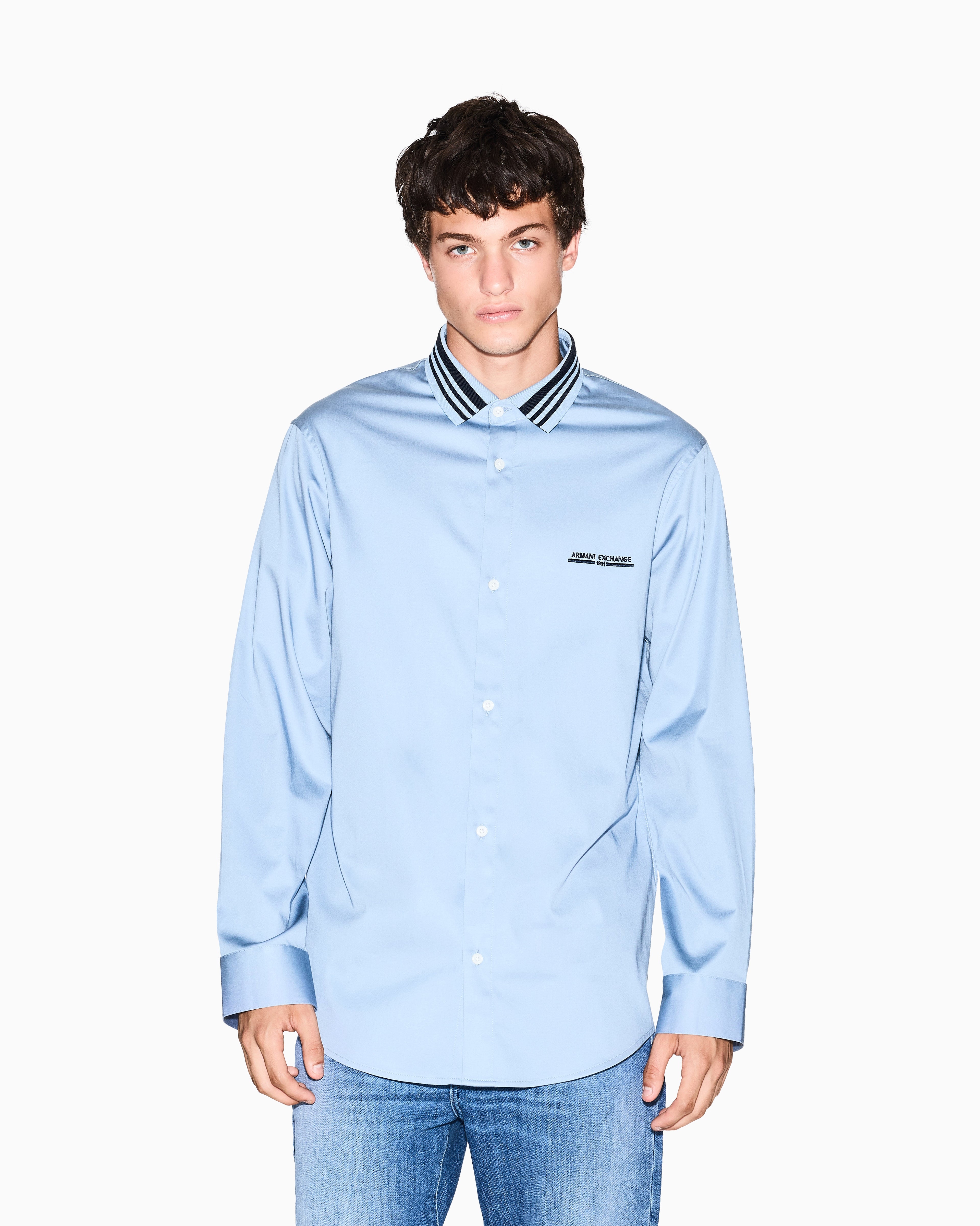 Armani Exchange Regular fit shirt with contrasting piping