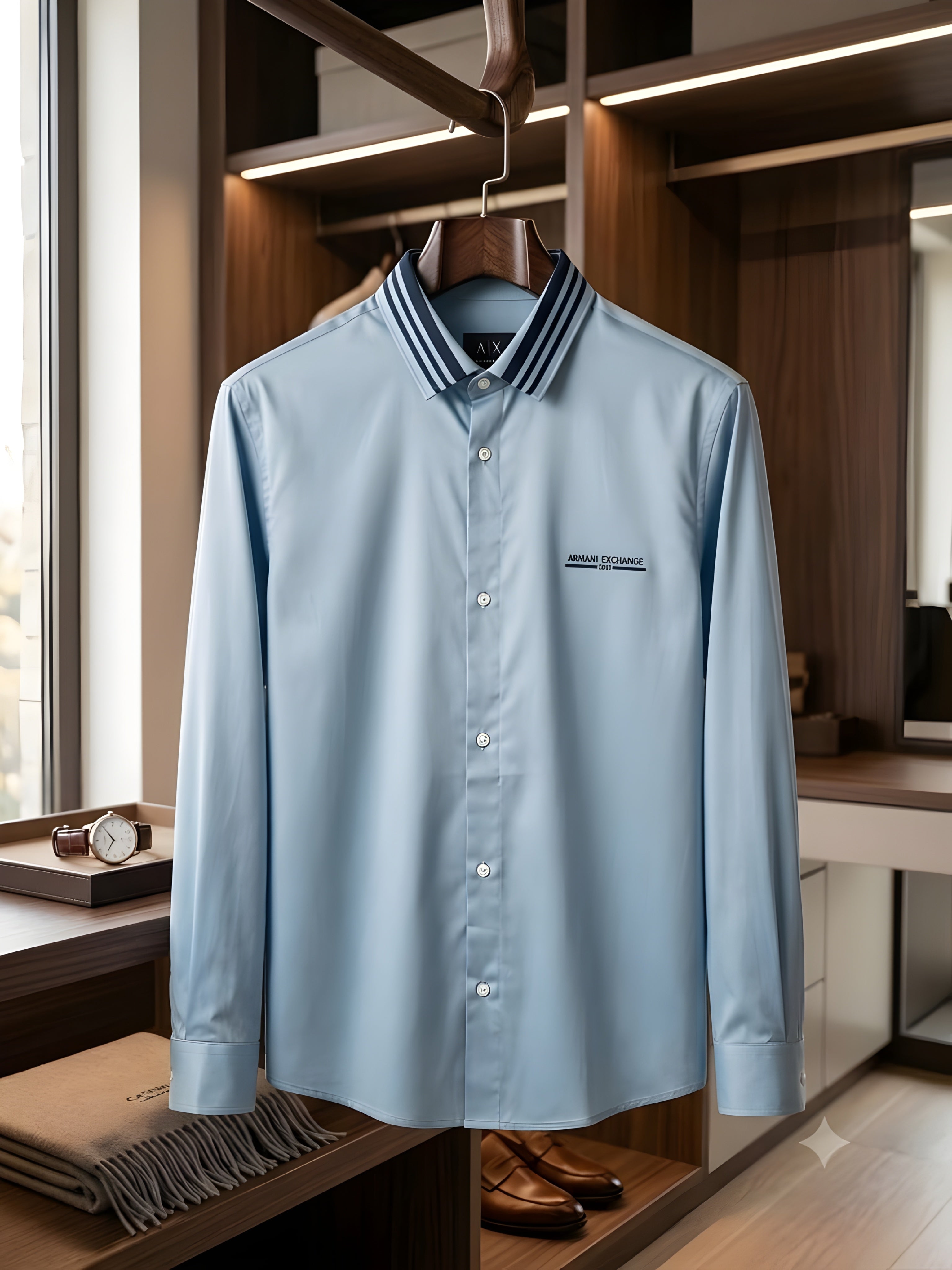 Armani Exchange Regular fit shirt with contrasting piping