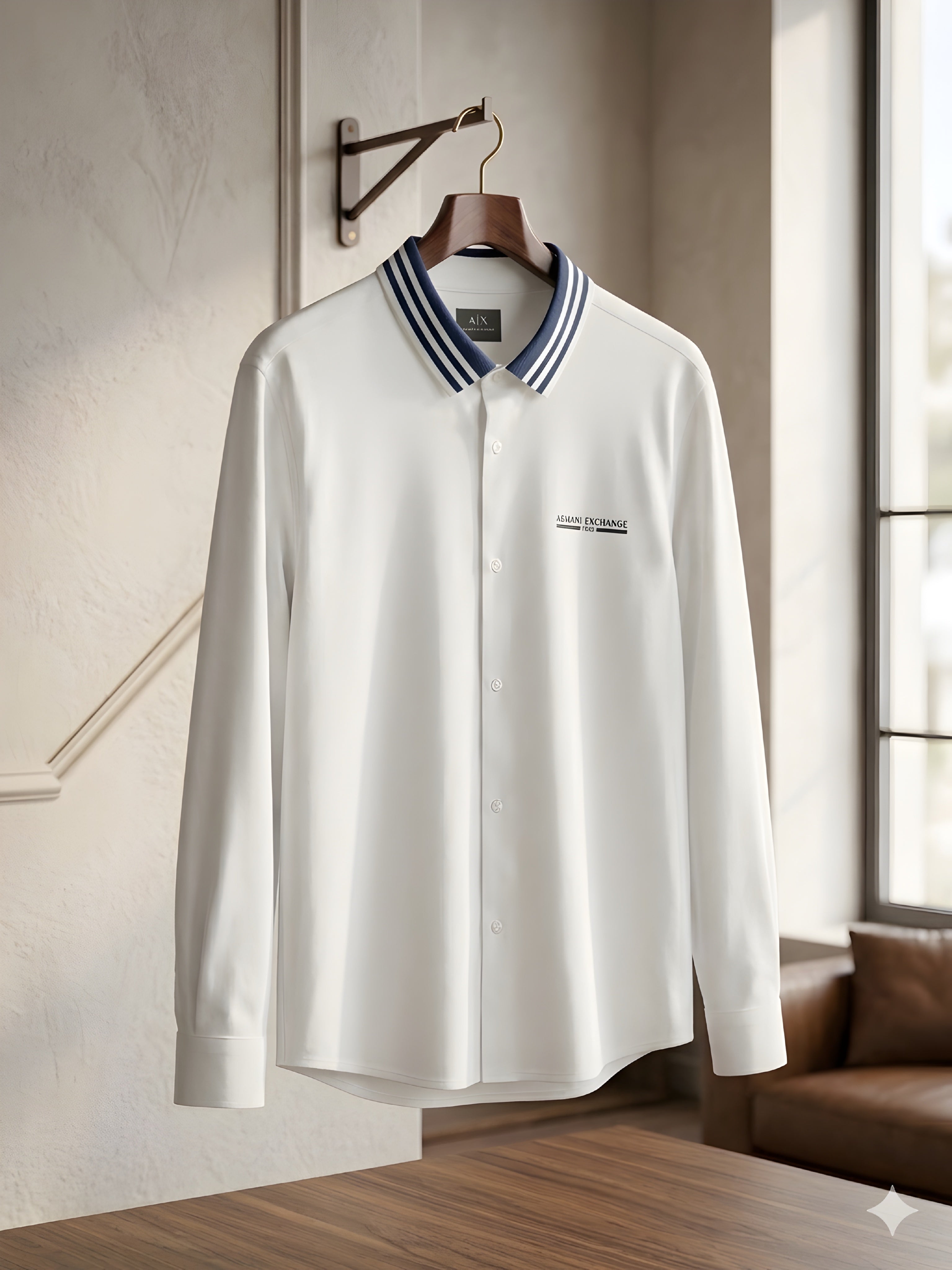 Armani Exchange Regular fit shirt with contrasting piping