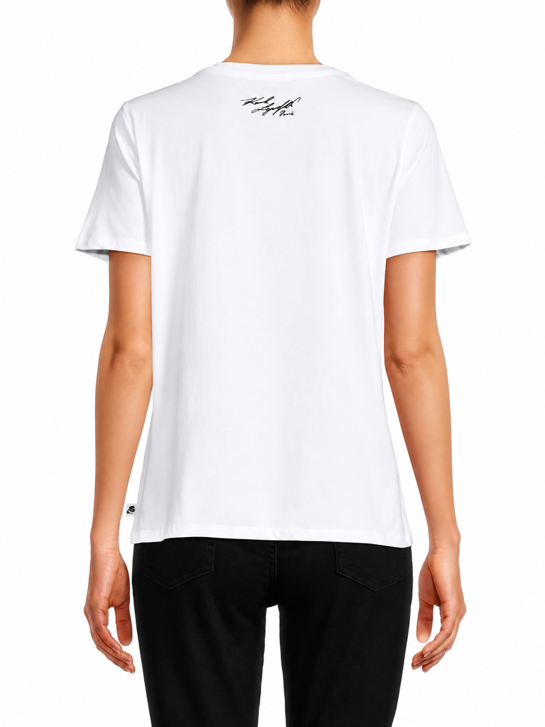 KARL LAGERFELD PARIS Rhinestone Logo T-Shirt