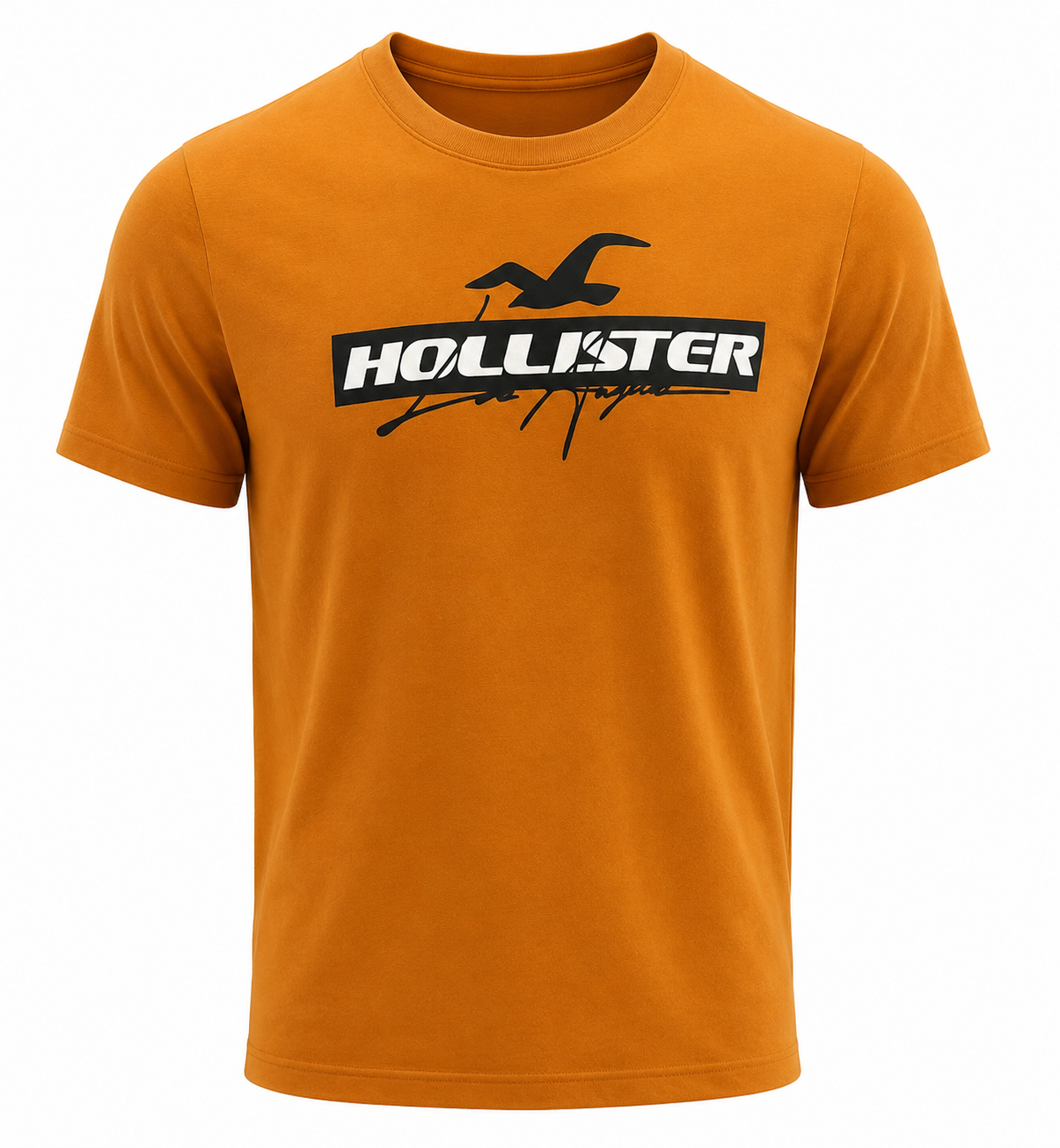 Hollister Men's Black-Rimmed Short-Sleeved T-shirt