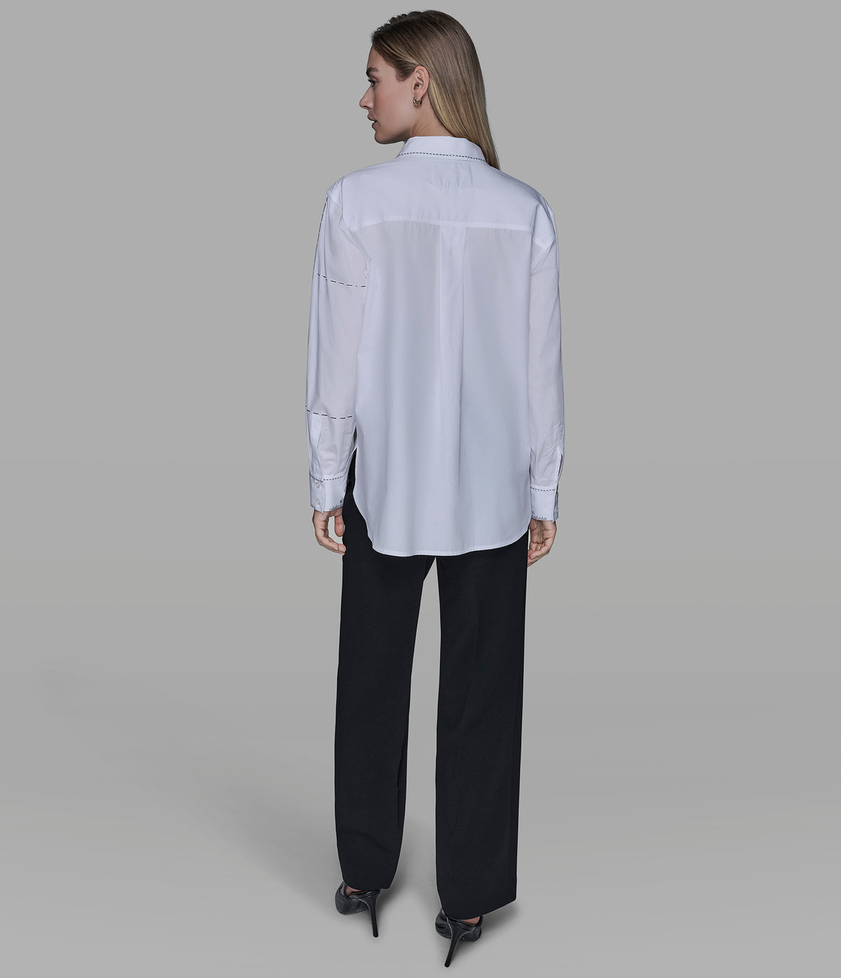 Karl Lagerfeld Paris Cotton Poplin Stitch Shirt