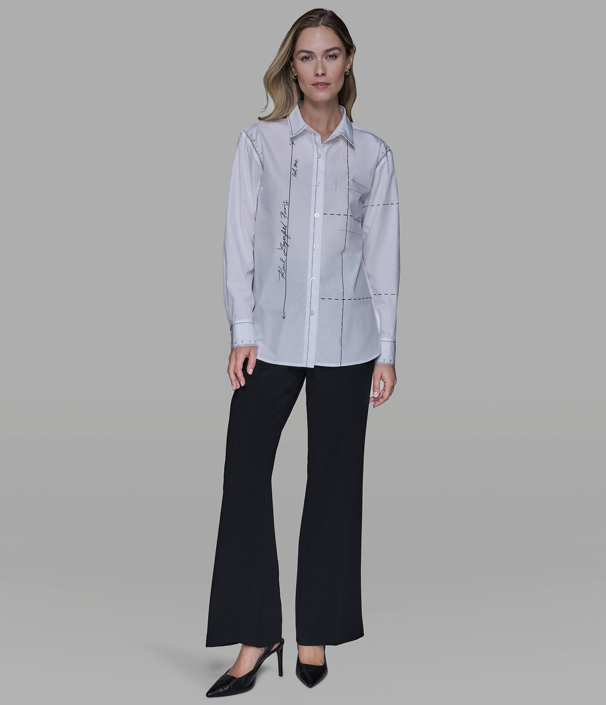 Karl Lagerfeld Paris Cotton Poplin Stitch Shirt
