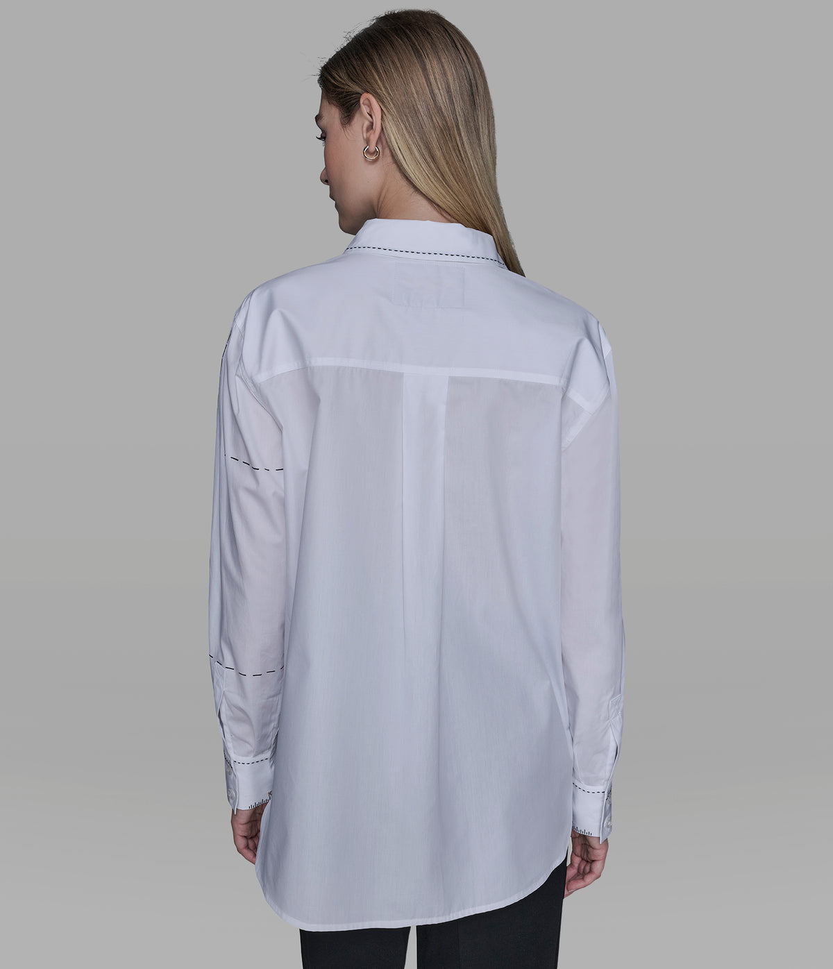 Karl Lagerfeld Paris Cotton Poplin Stitch Shirt