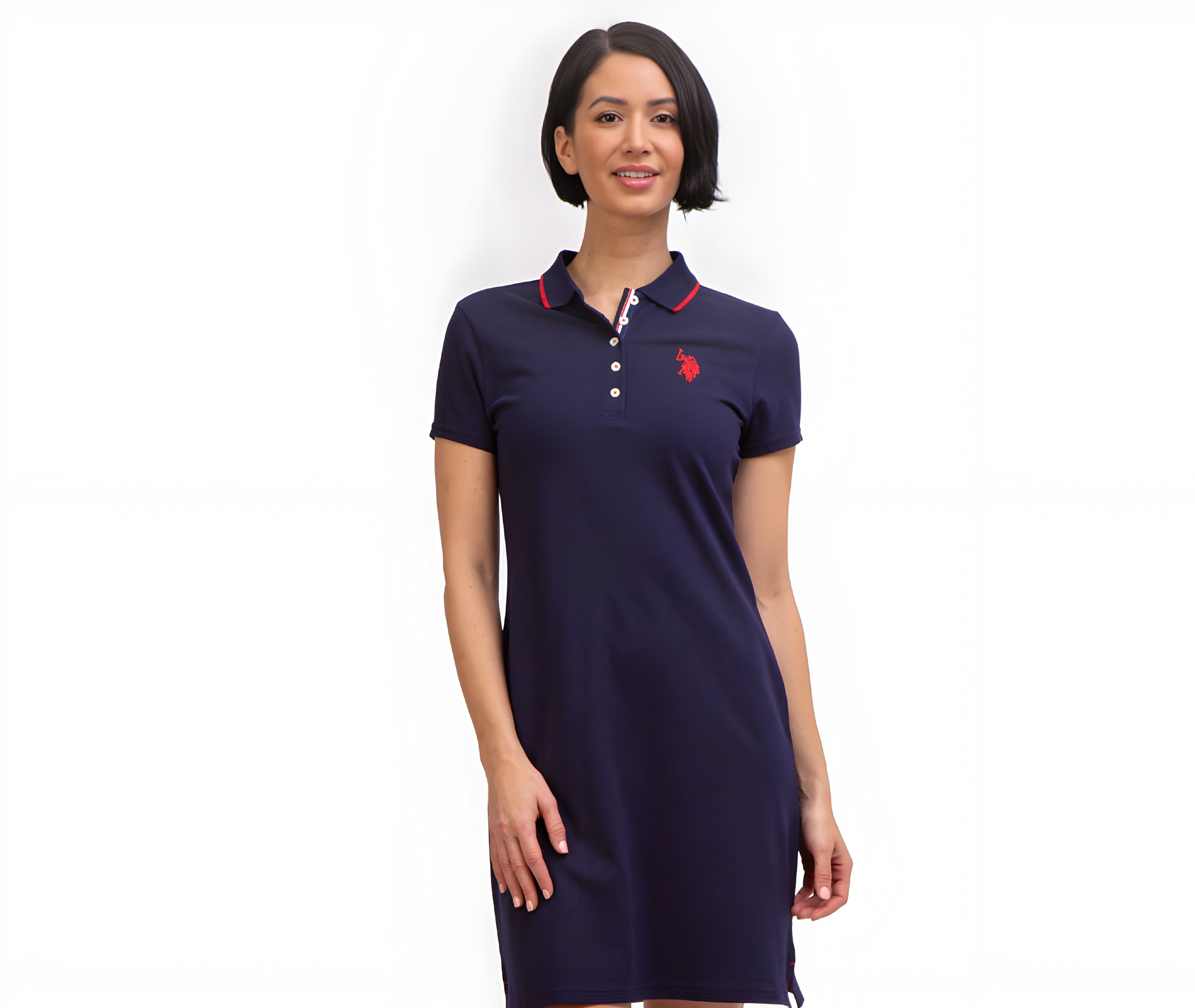 USPA Tipped Polo Dress