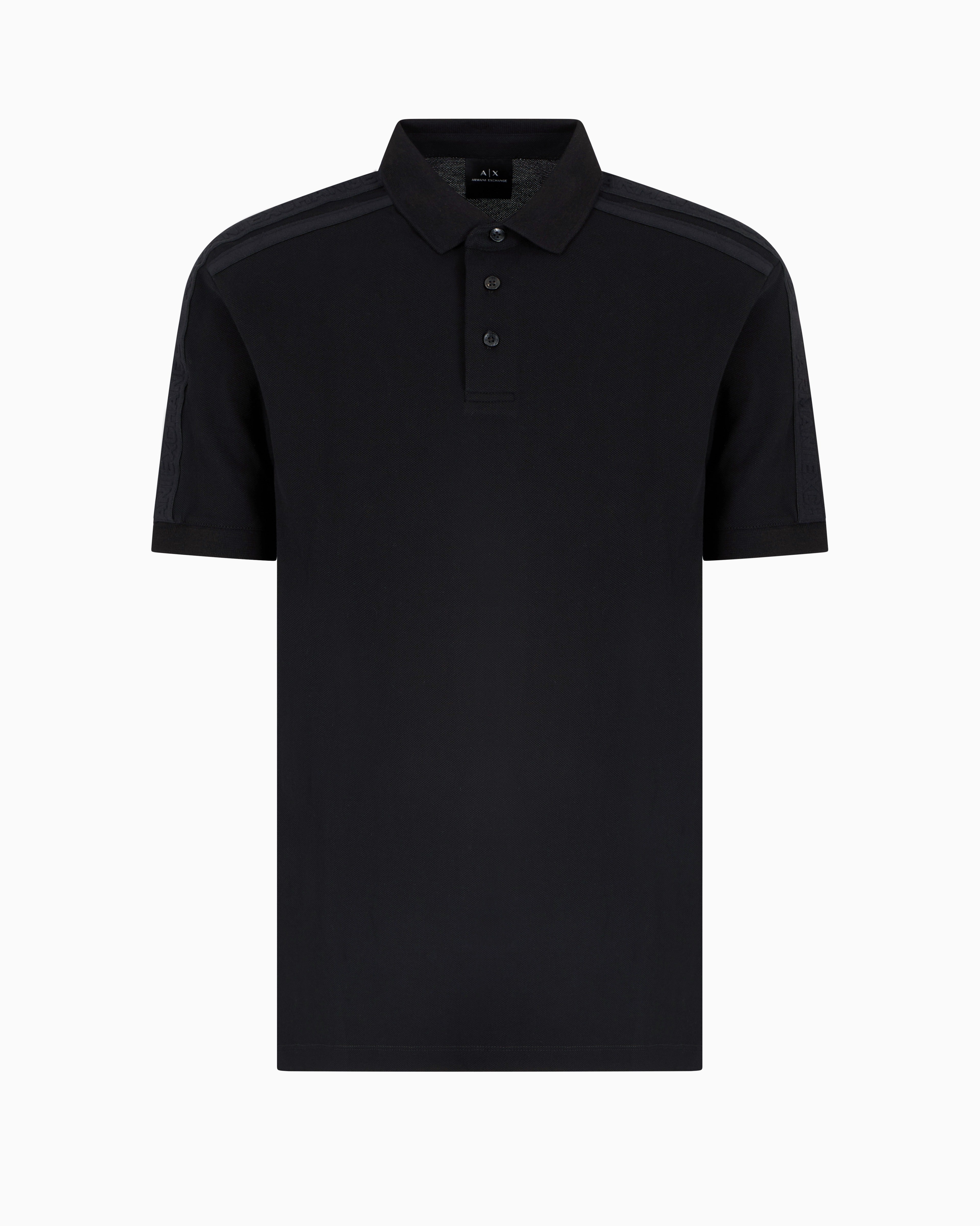 Armani Exchange Men's Half Sleeves Logo Tape Polo