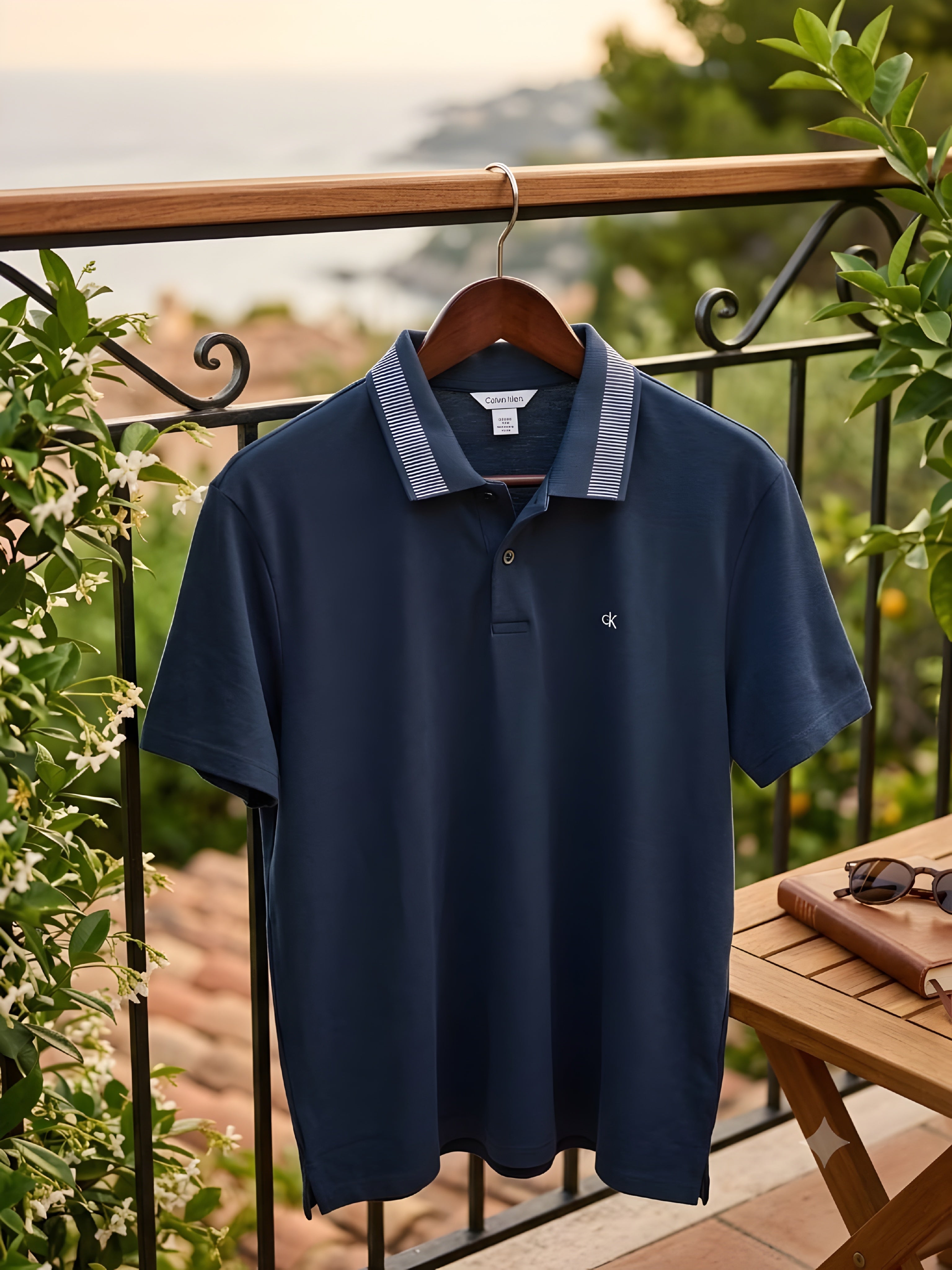 Calvin Klein Polo Shirt Tipped Collar