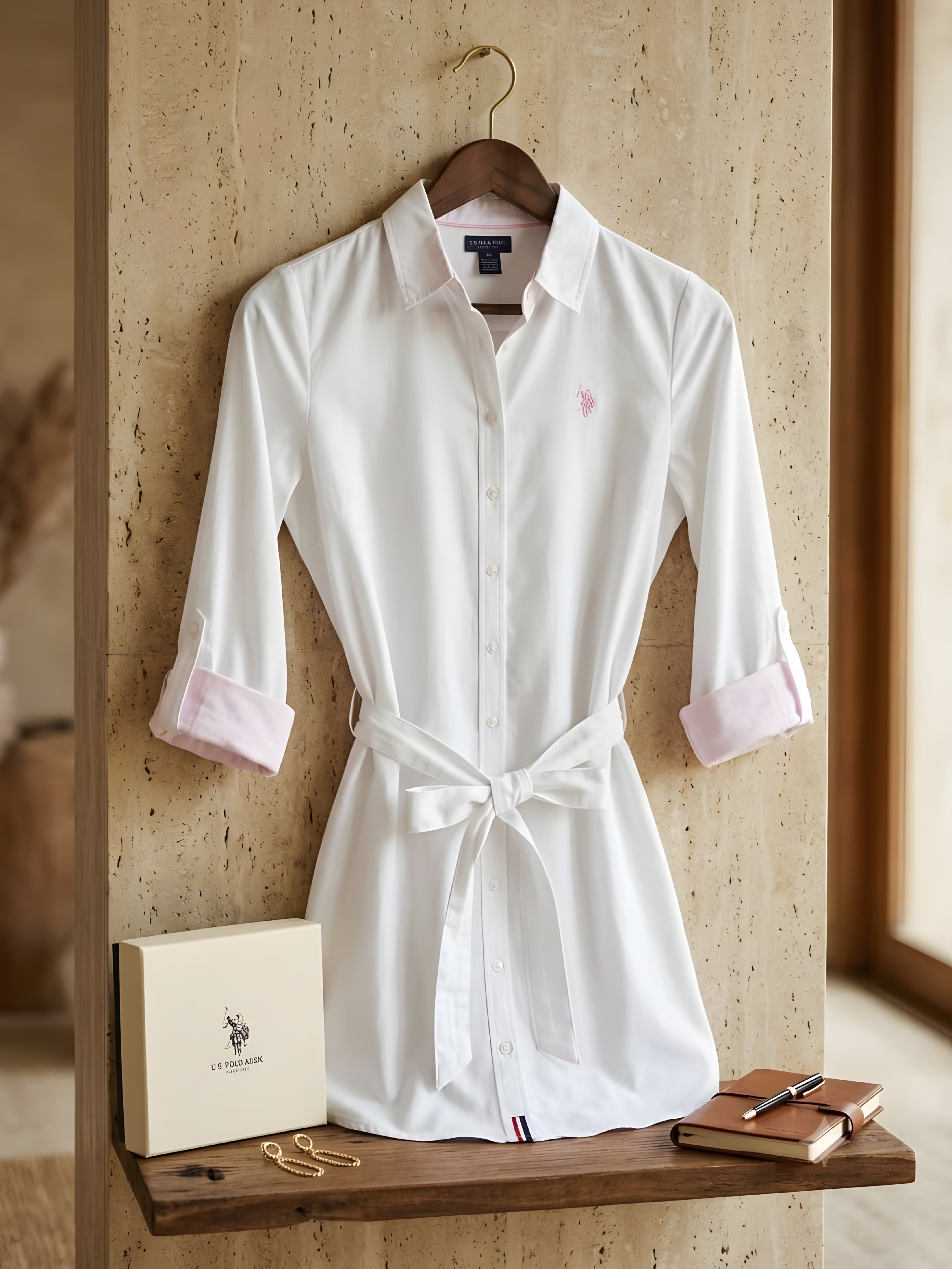 USPA Solid Oxford Dress