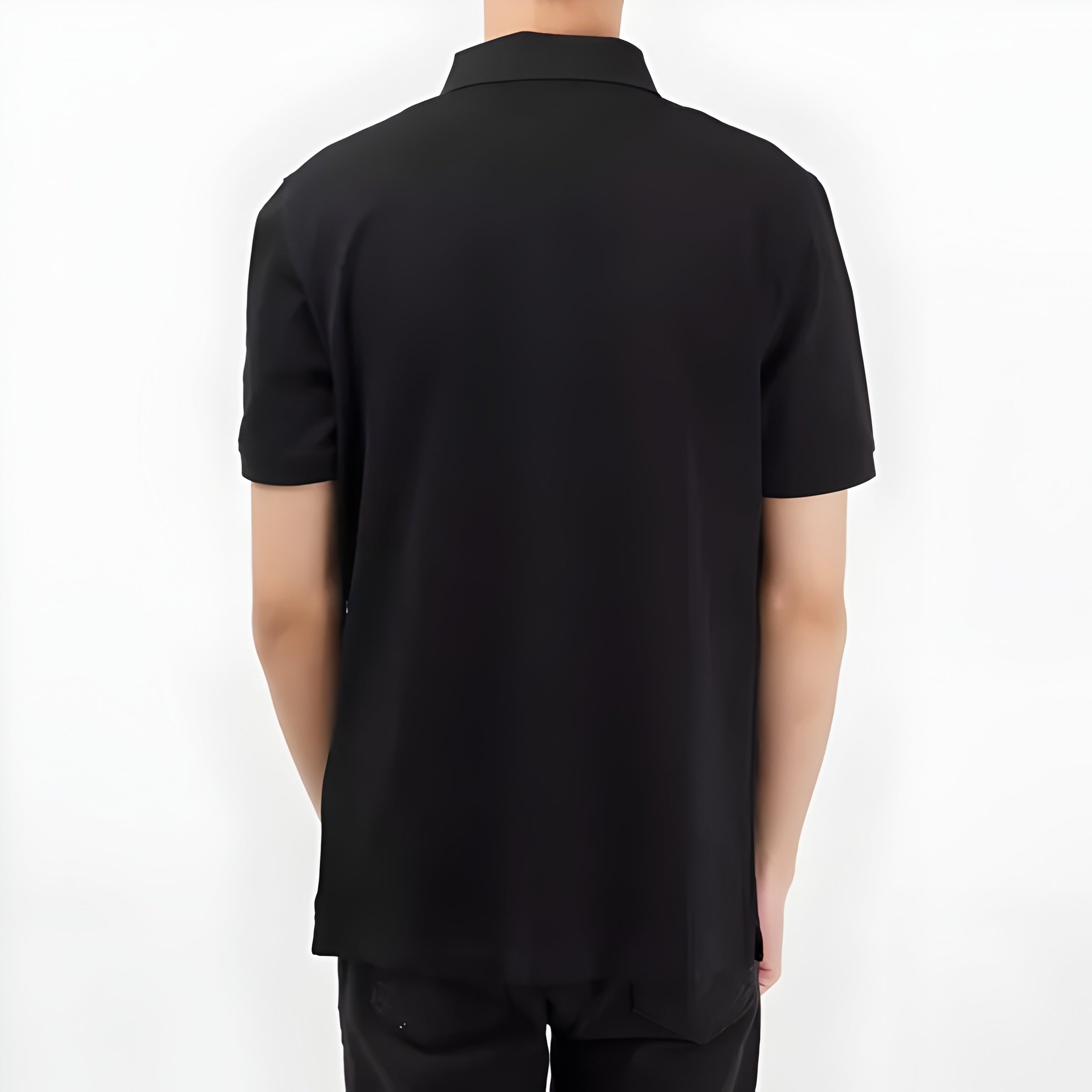 BALMAIN TEXT REVERSE EMBROIDERY POLO SHIRT