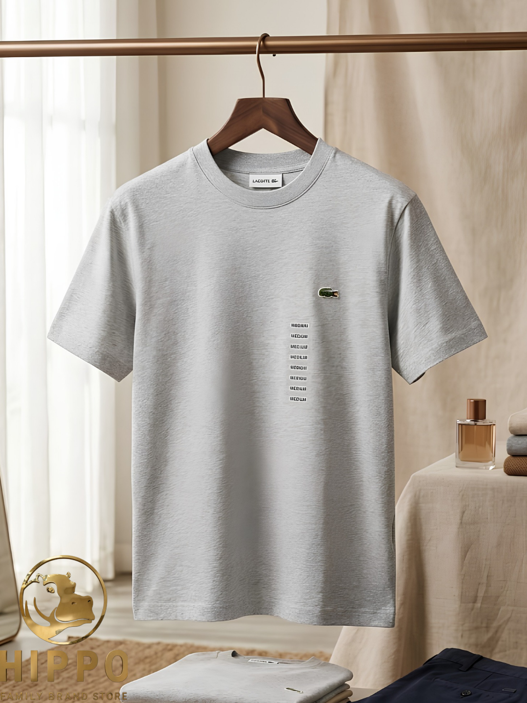 Lacoste Monochrome Cotton Crew Neck T-shirt