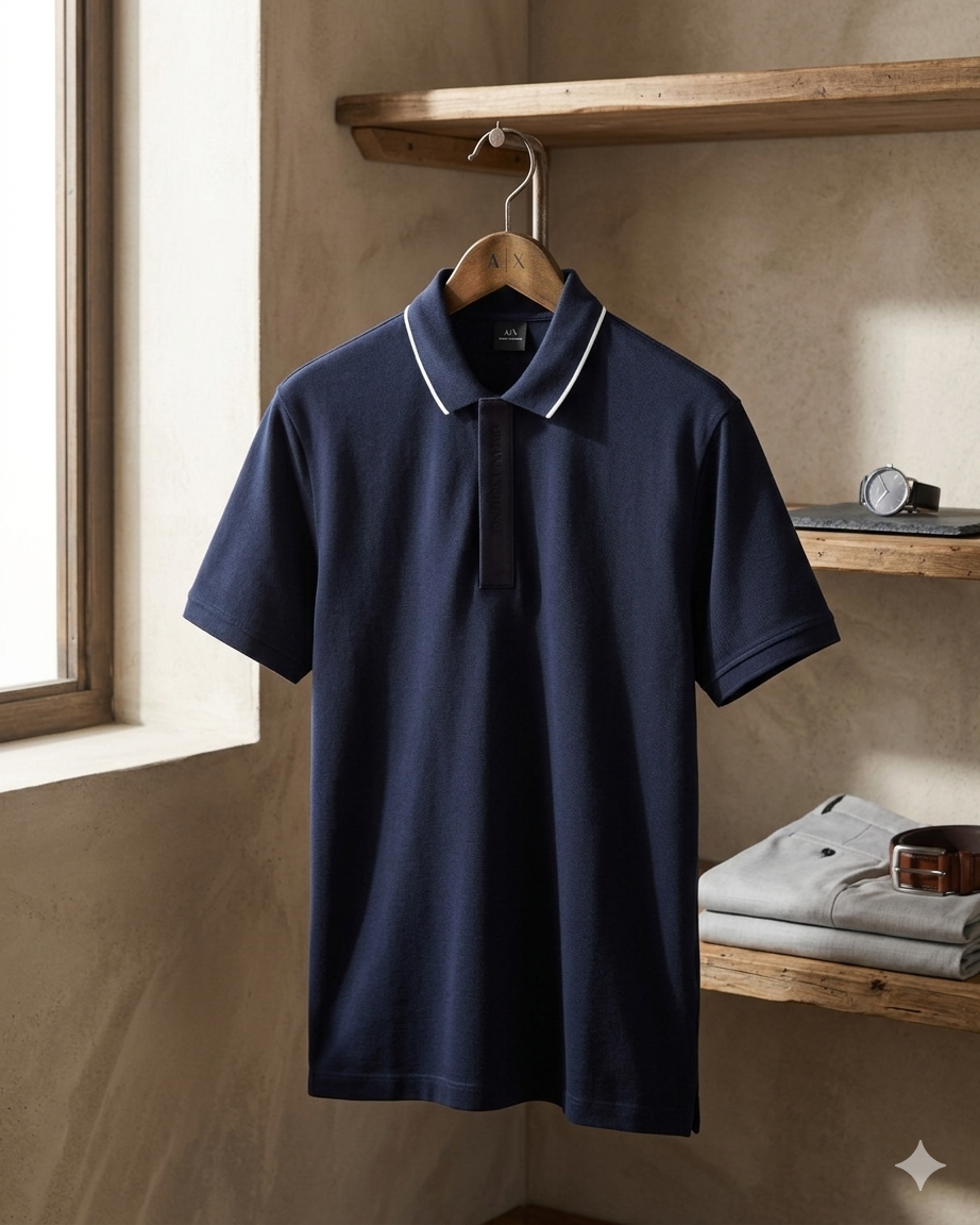 Armani Exchange slim fit polo shirt in cotton piqué