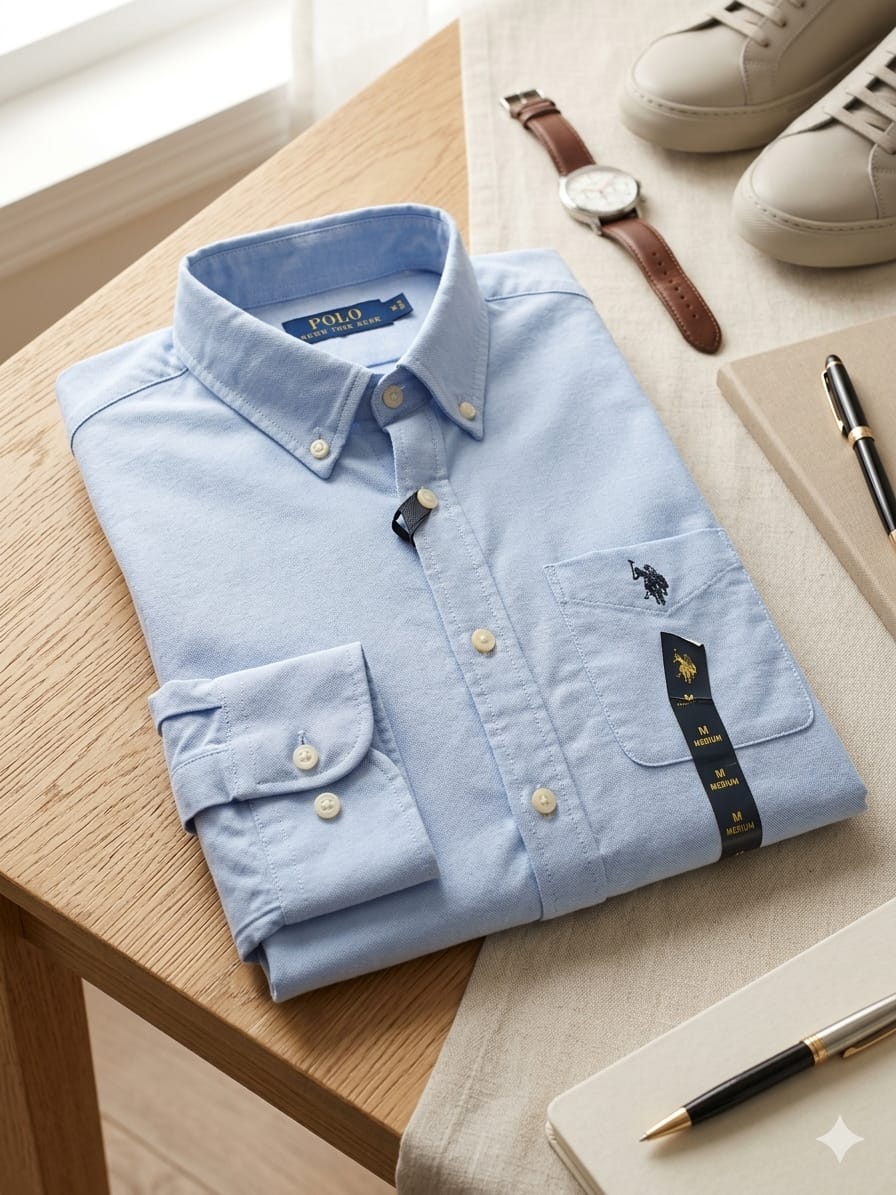 USPA Long Sleeve Stretch Oxford Shirt