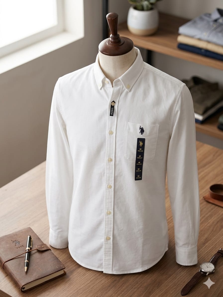 USPA Long Sleeve Stretch Oxford Shirt