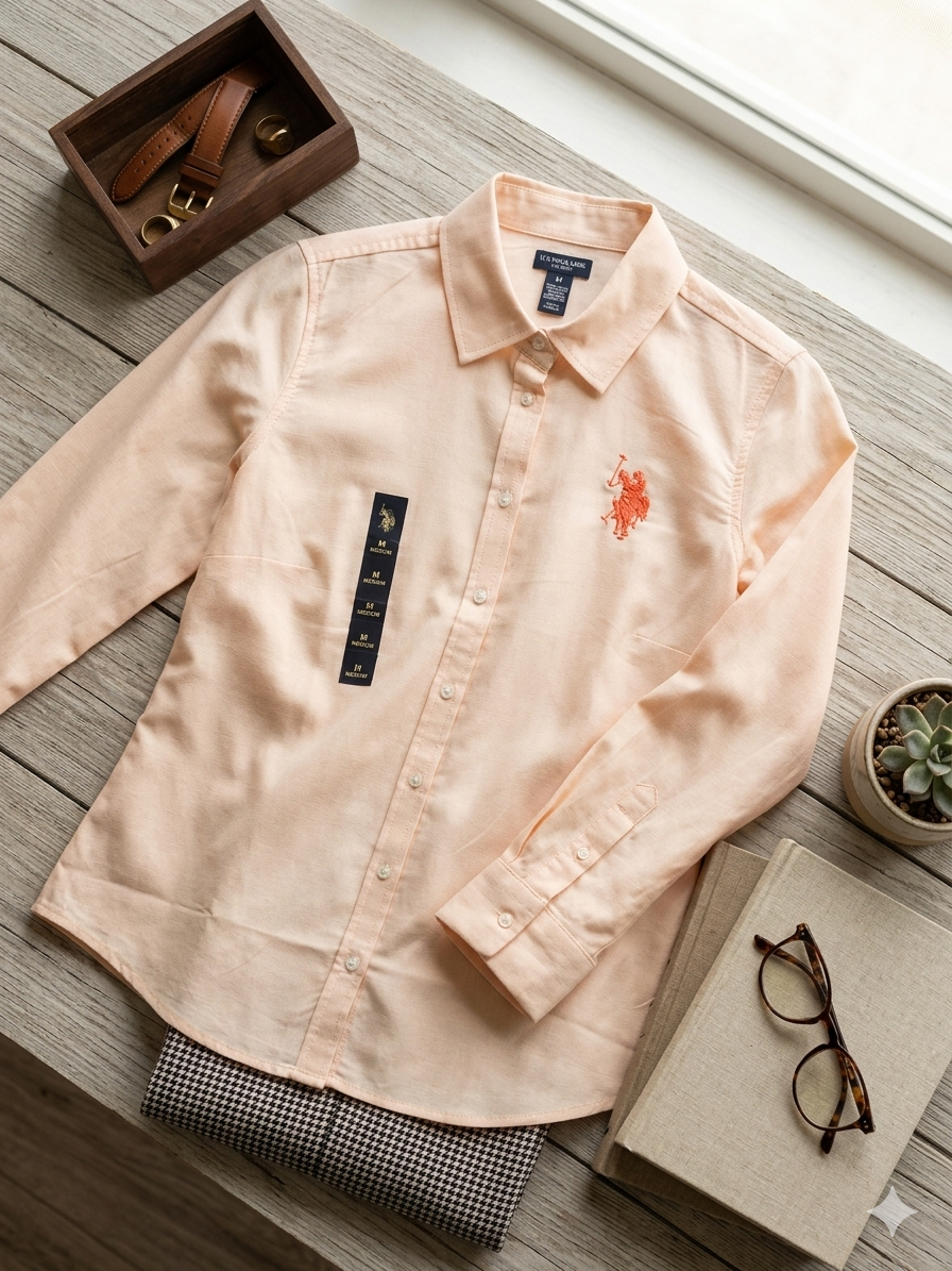 US POLO ASSN TONAL OXFORD SHIRT