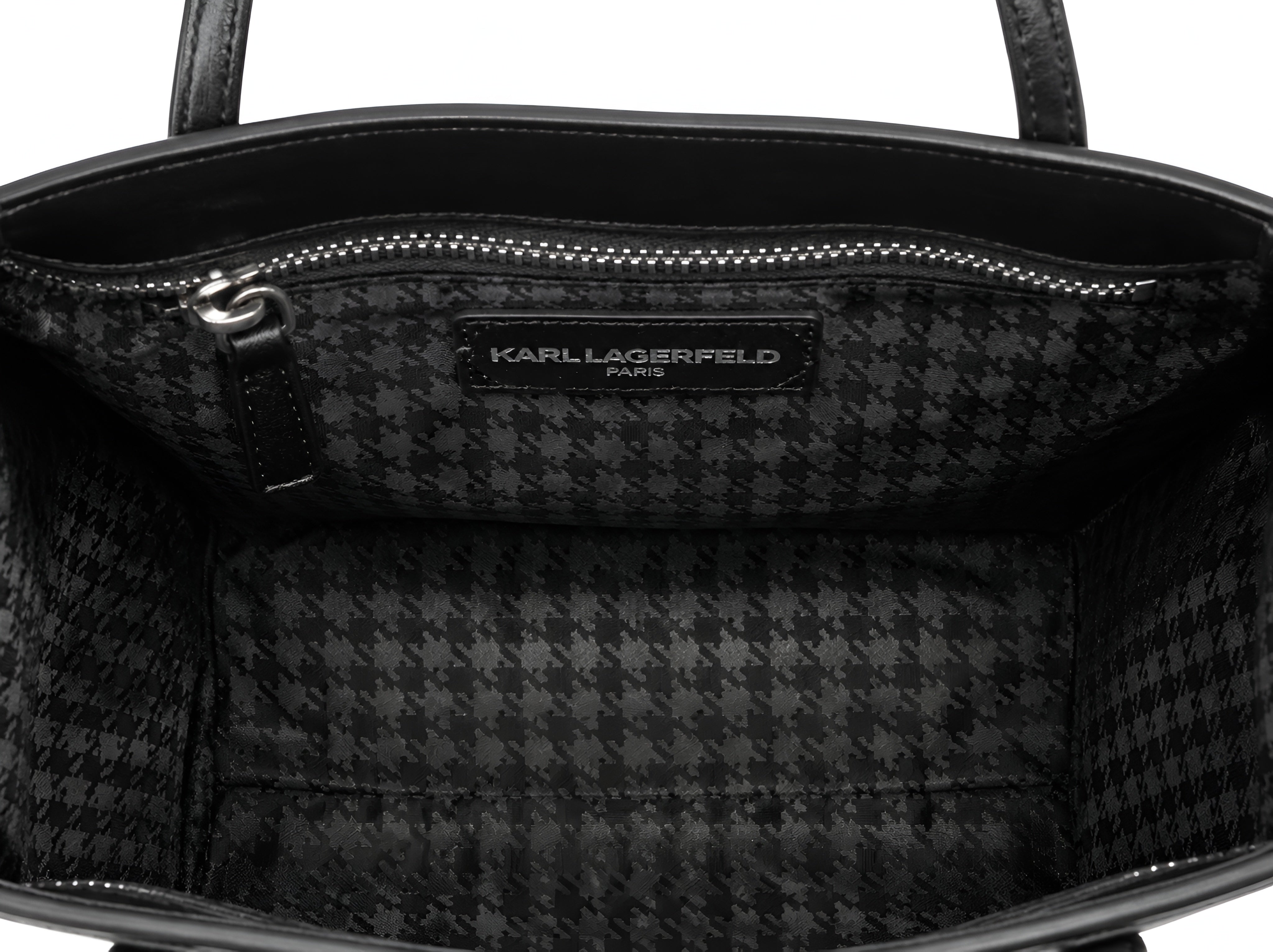 Karl Lagerfeld Black Multicolor Floral Sunflower Satchel Bag