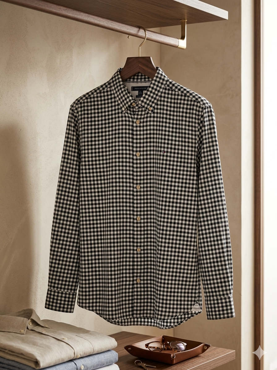 Tommy Hilfiger Chemise Oxford en guingan à coupe régulière