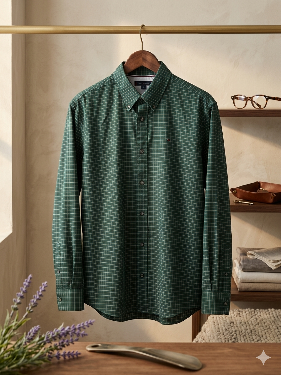 Tommy Hilfiger Regular Fit Check Herringbone Shirt