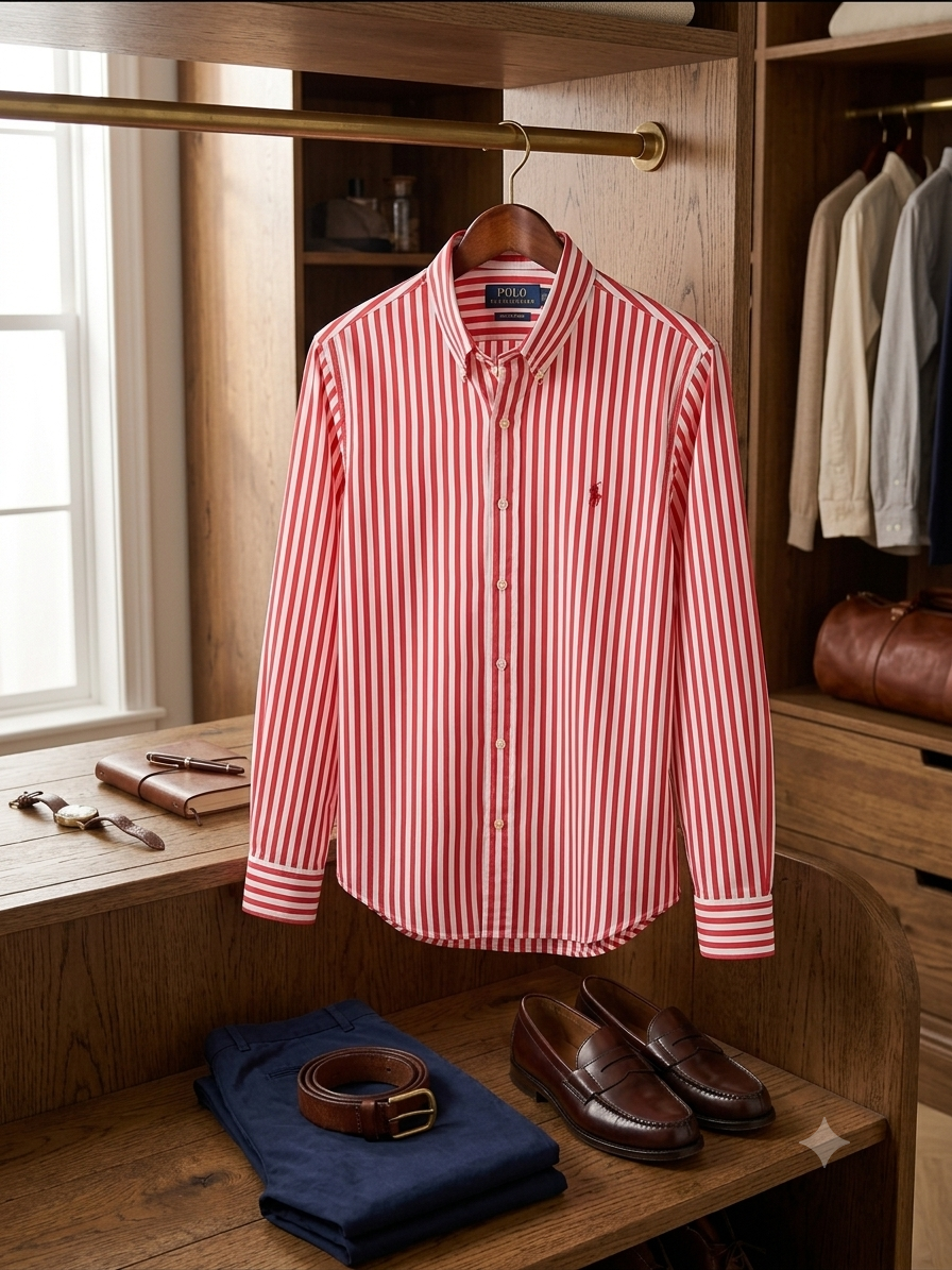 Polo Ralph Lauren Striped Red Shirt