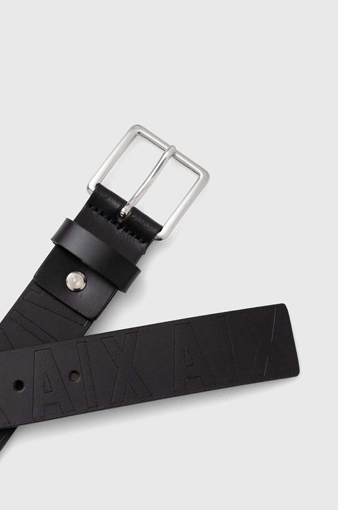 Armani Exchange Logo Belt Black