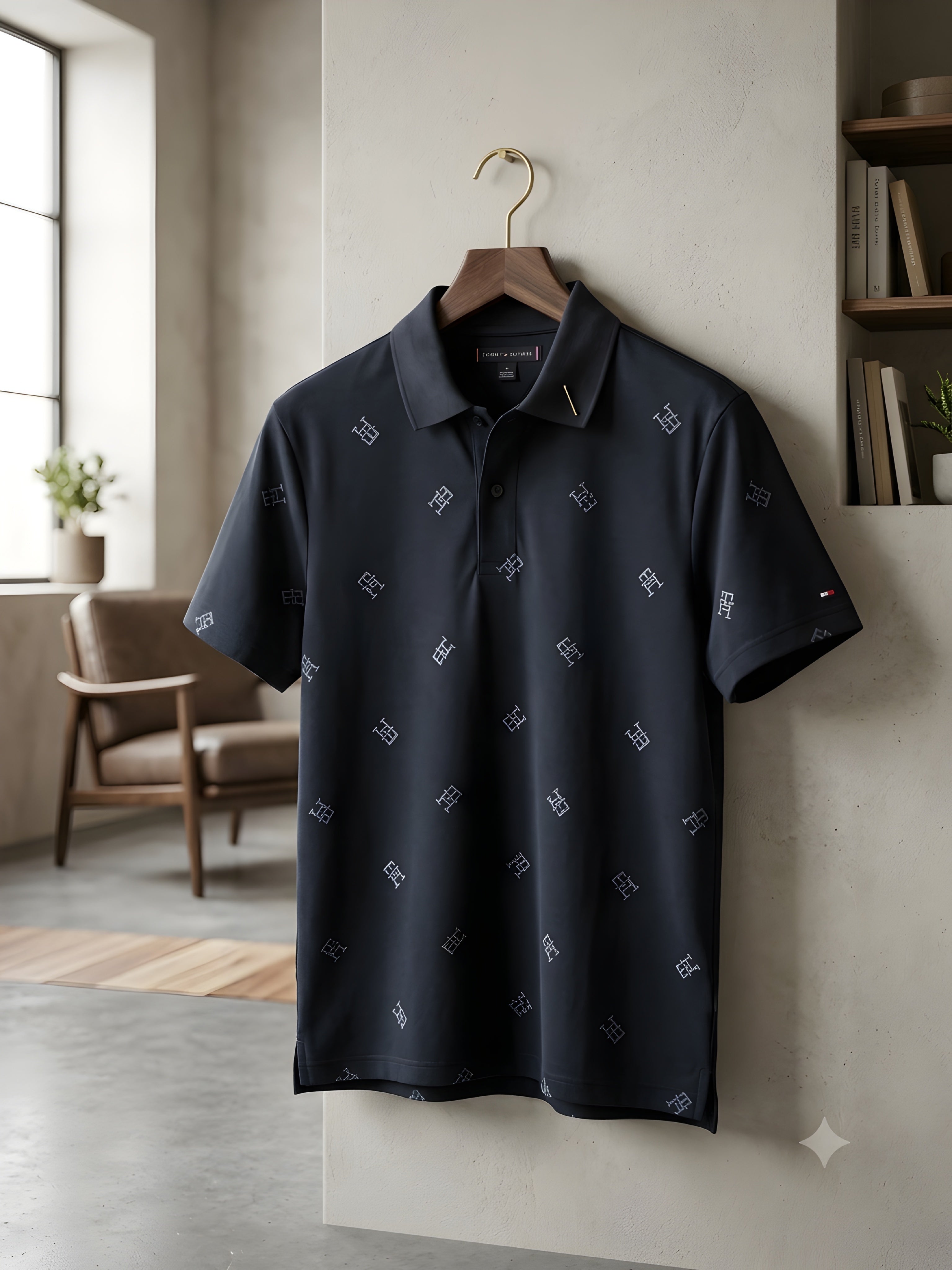 Tommy Hilfiger Logo Regular Fit Cotton Polo T-Shirt