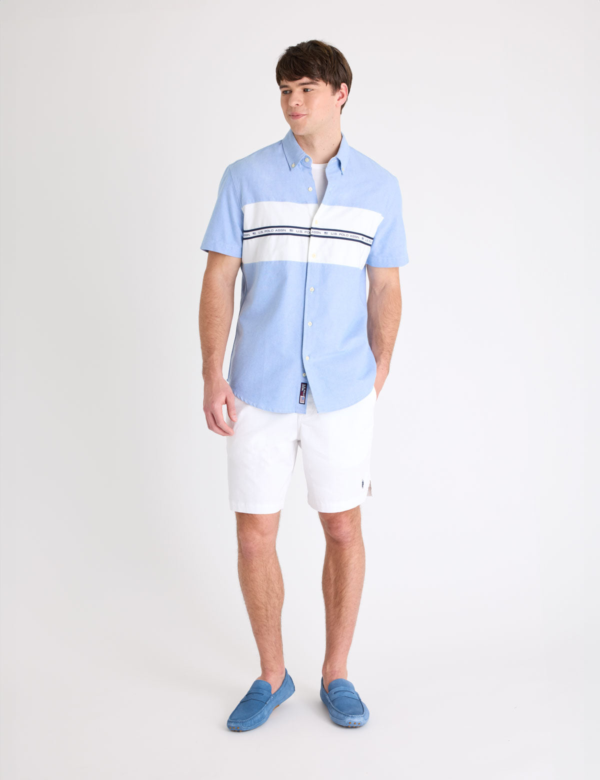 USPA SHORT SLEEVE CHEST PIECE TRICOT SHIRT