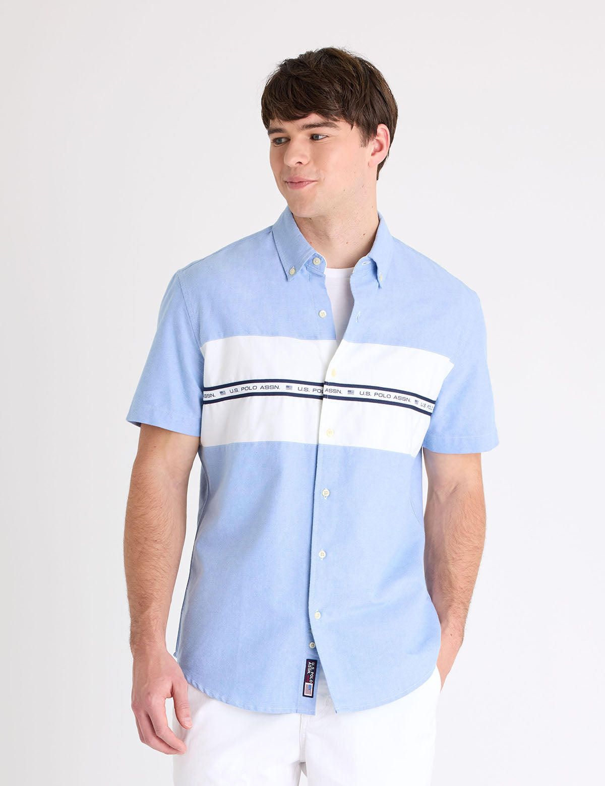 USPA SHORT SLEEVE CHEST PIECE TRICOT SHIRT