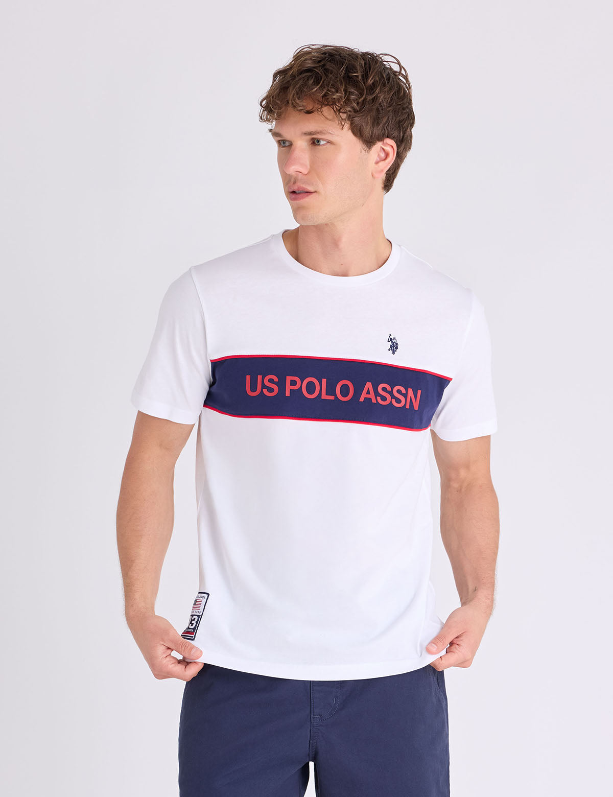 USPA WORDMARK COLORBLOCK JERSEY T-SHIRT