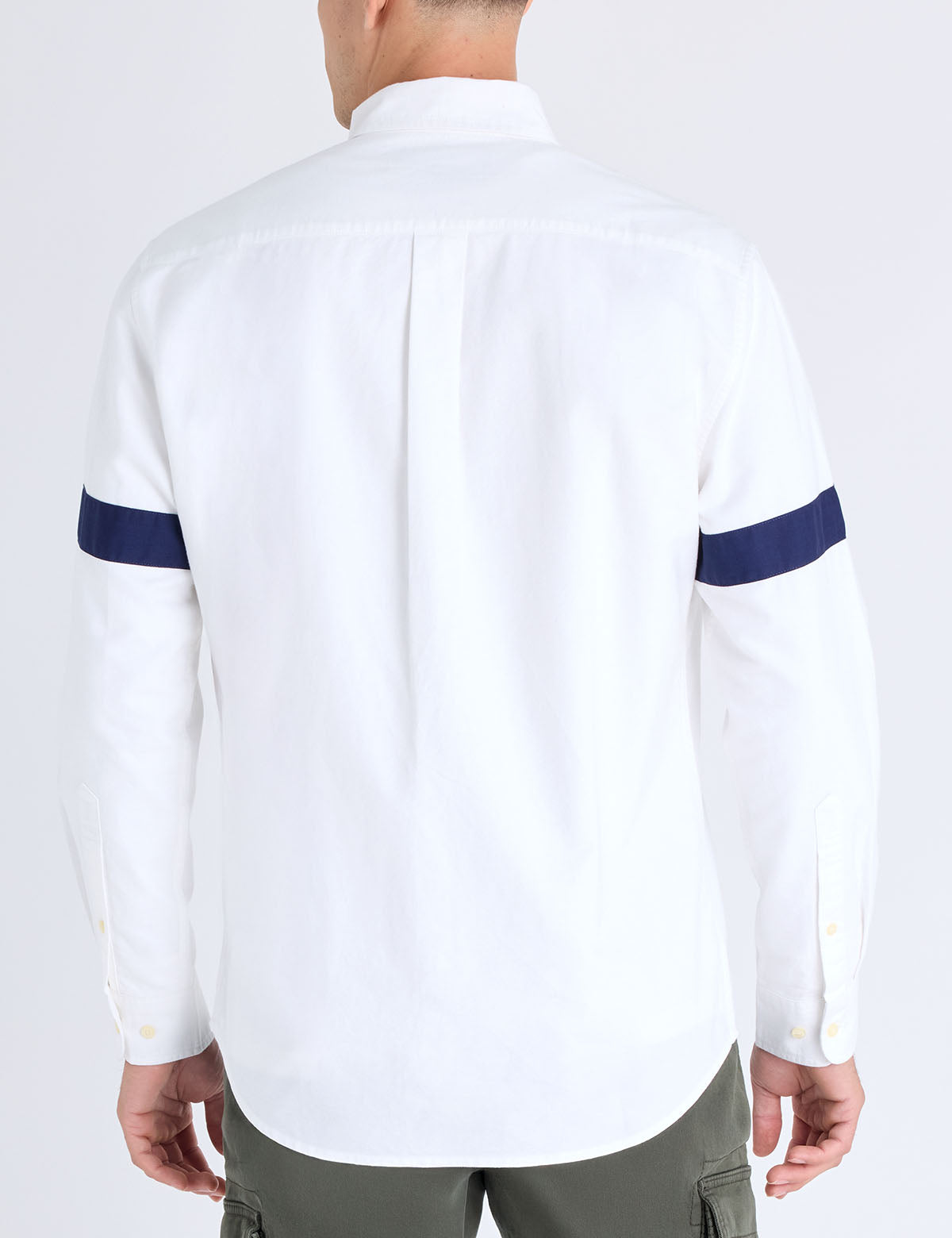 USPA LONG SLEEVE DIAGONAL SASH SOLID OXFORD SHIRT