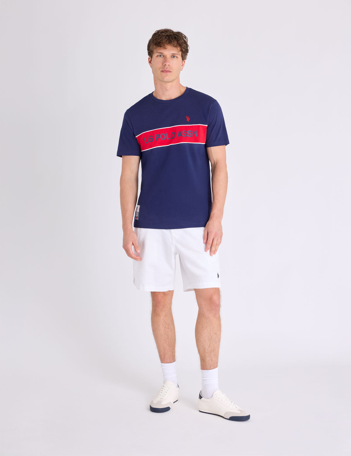 USPA WORDMARK COLORBLOCK JERSEY T-SHIRT