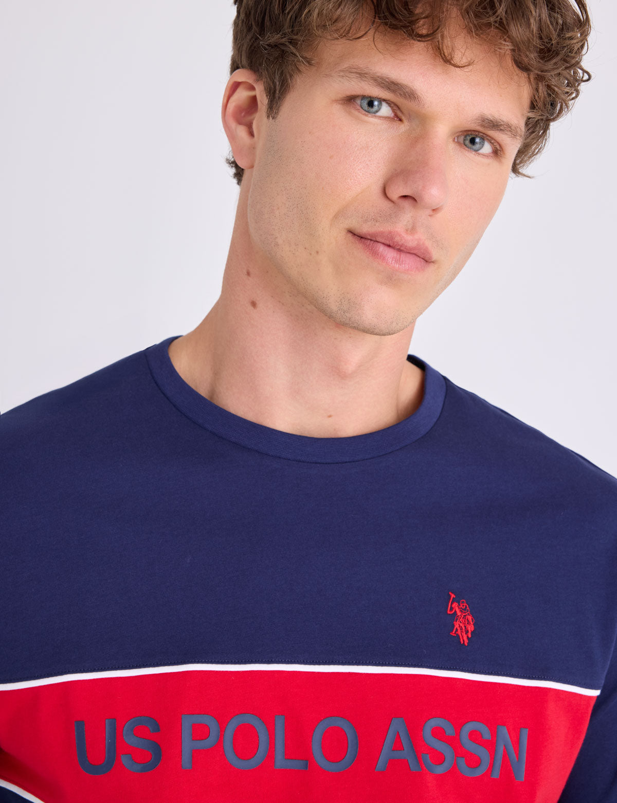USPA WORDMARK COLORBLOCK JERSEY T-SHIRT