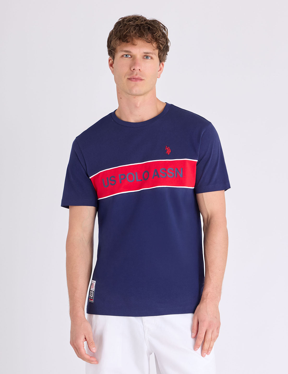 USPA WORDMARK COLORBLOCK JERSEY T-SHIRT