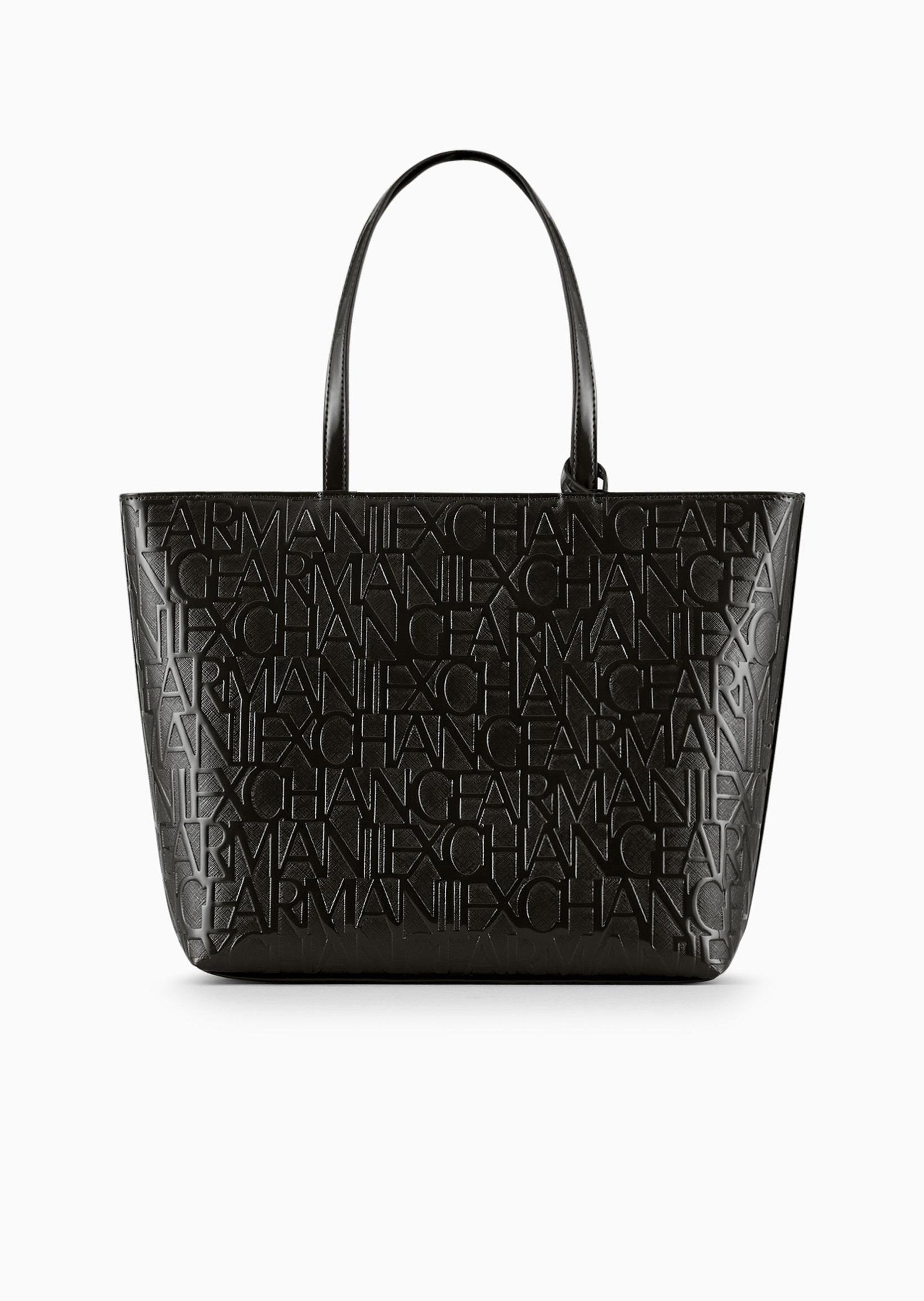 Armani Exchange Glossy Tote Bag With Double Handle