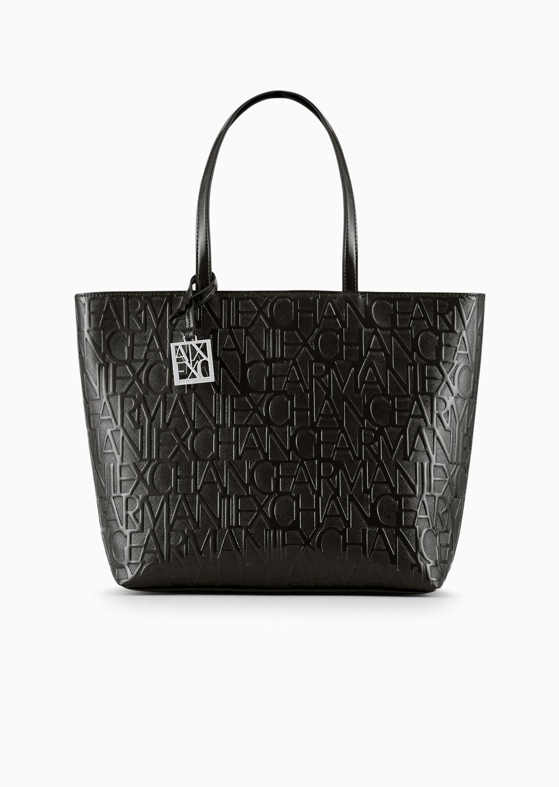 Armani Exchange Glossy Tote Bag With Double Handle