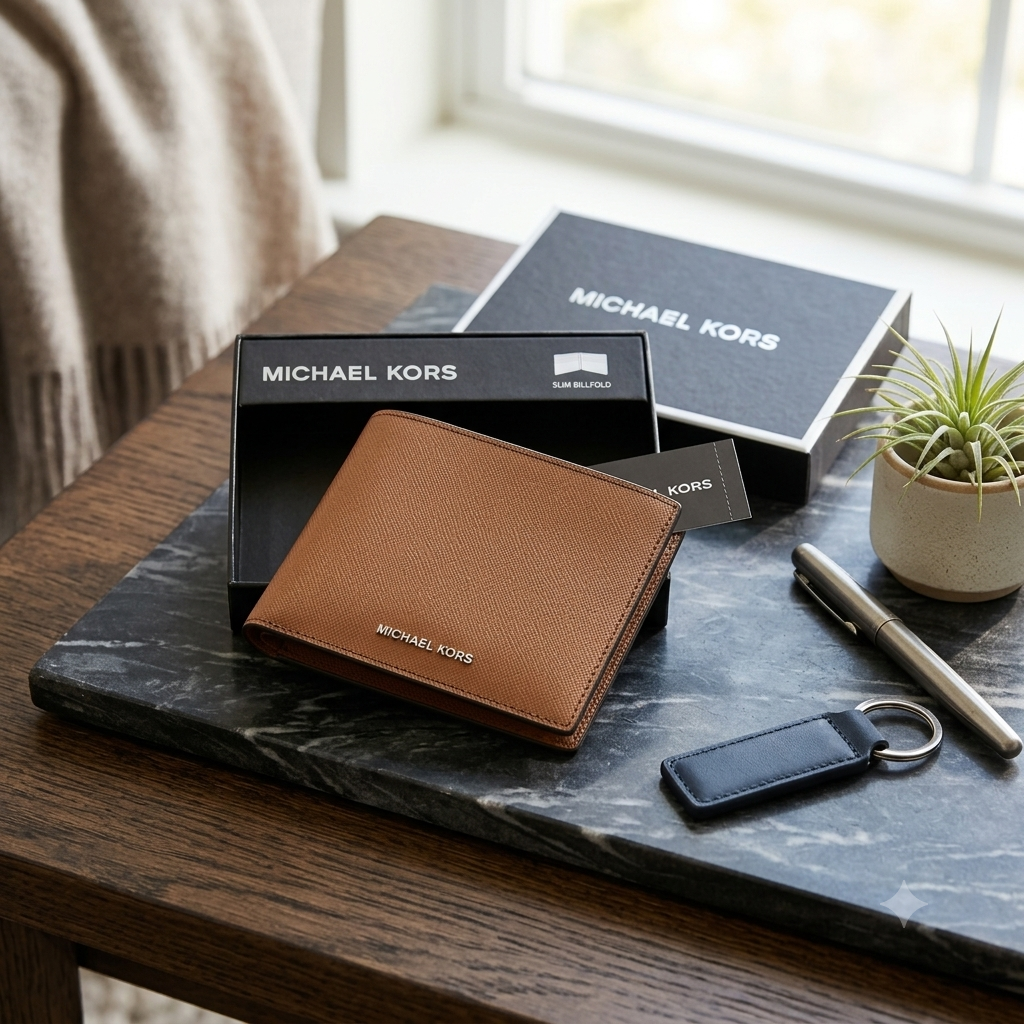 Michael Kors Bifold Genuine Leather Wallet