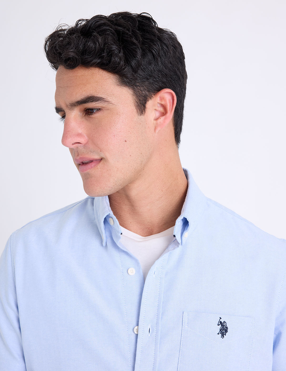 USPA SHORT SLEEVE STRETCH OXFORD SHIRT