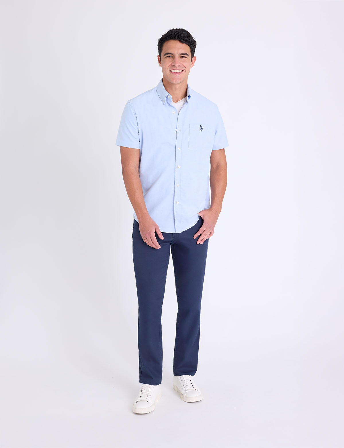 USPA SHORT SLEEVE STRETCH OXFORD SHIRT