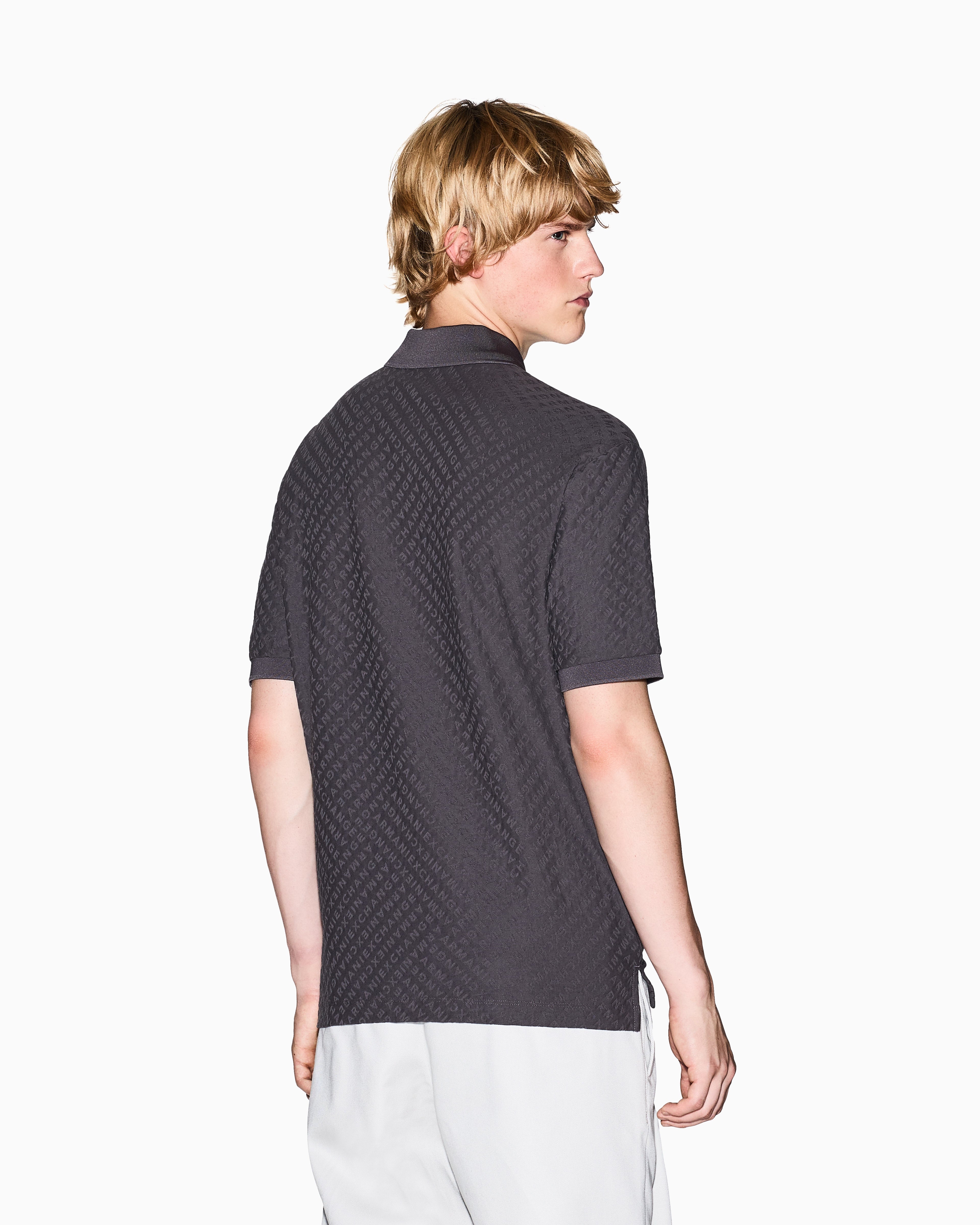 Armani Exchange Regular fit polo shirt with all-over logo