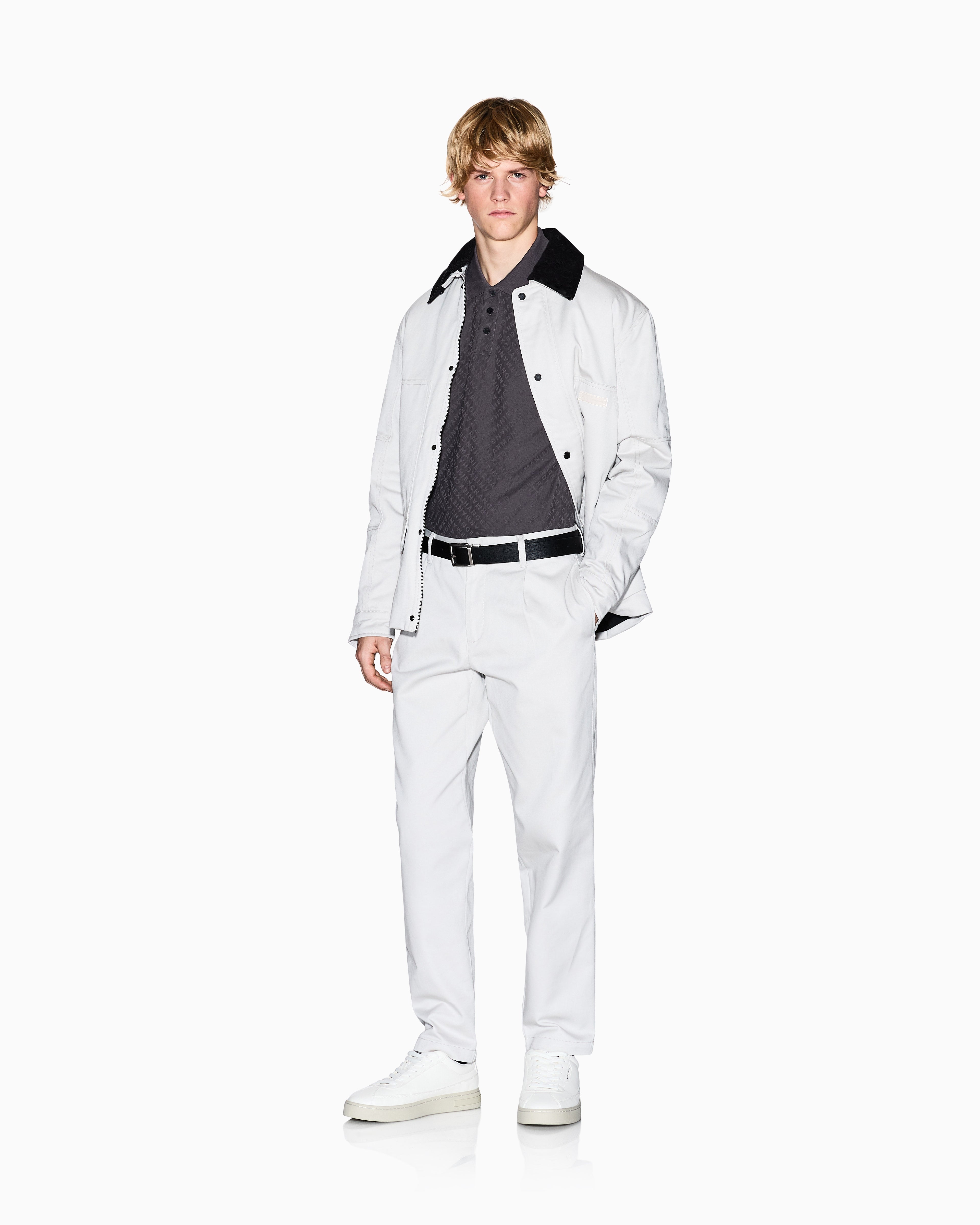Armani Exchange Regular fit polo shirt with all-over logo