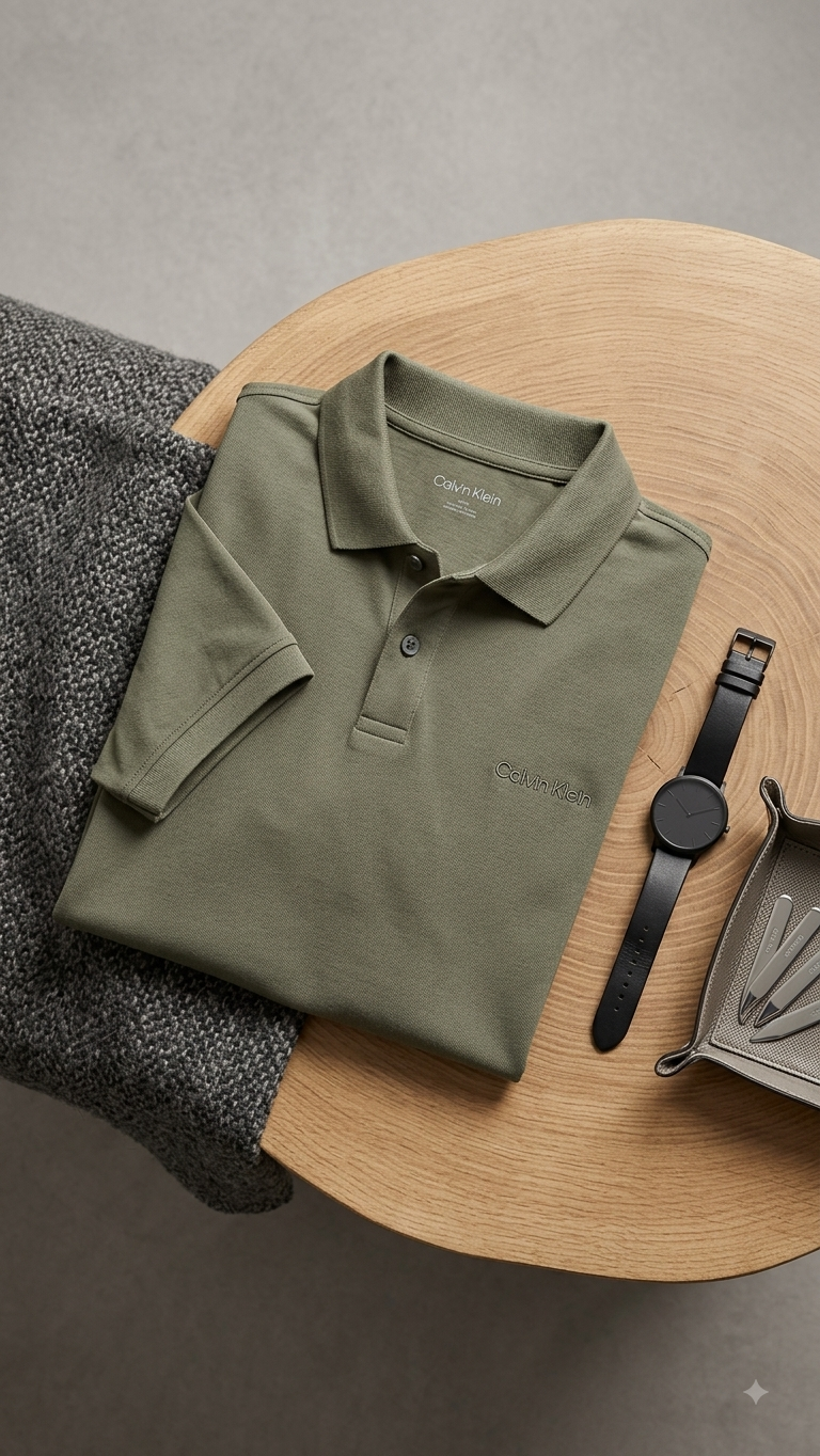 Calvin Klein Men's Solid Polo Shirt