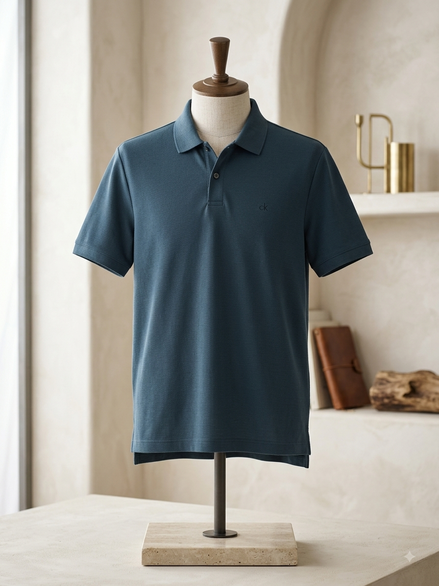 Calvin Klein Refined Solid Liquid Polo Shirt