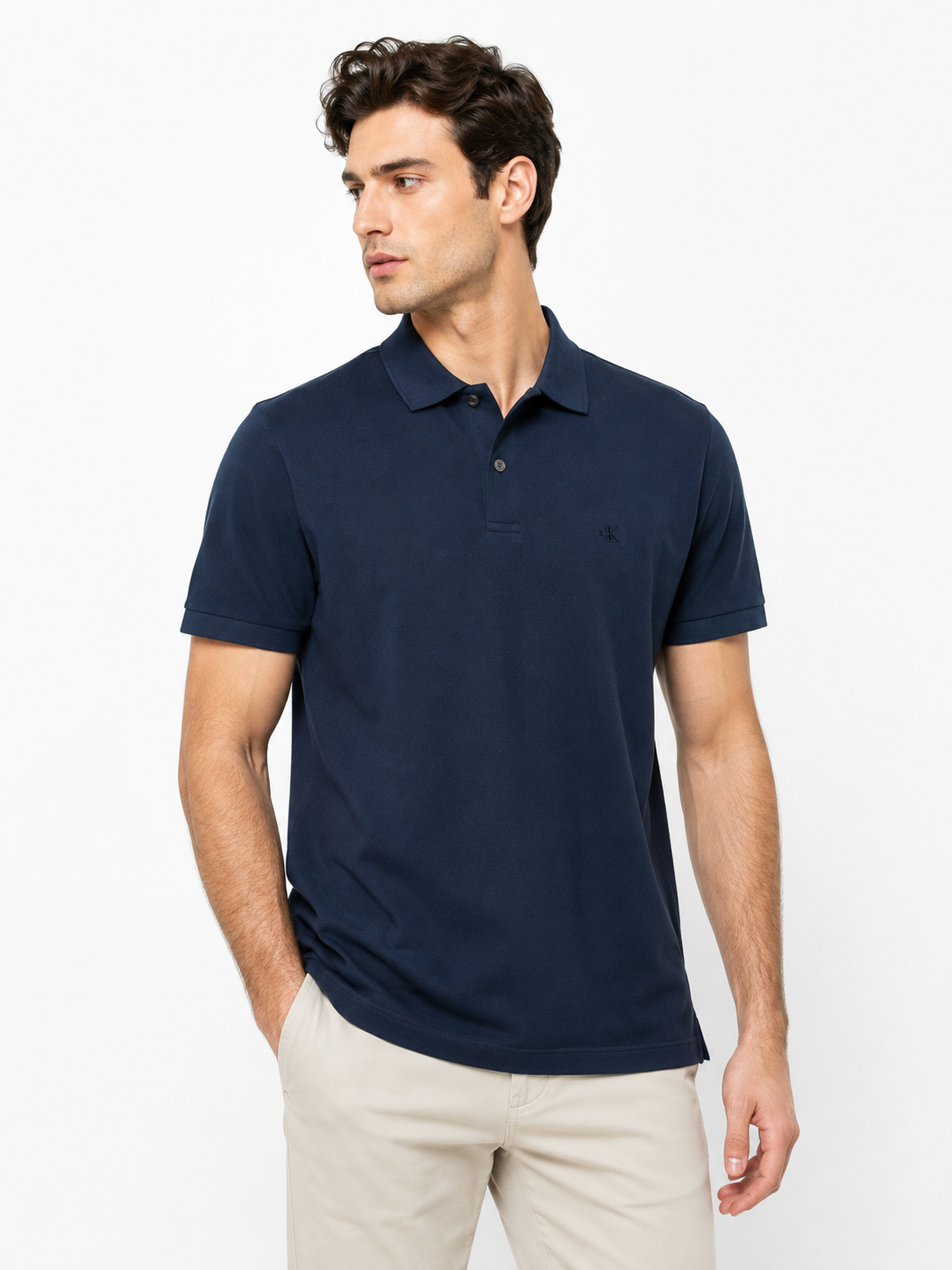 Calvin Klein Refined Solid Liquid Polo Shirt