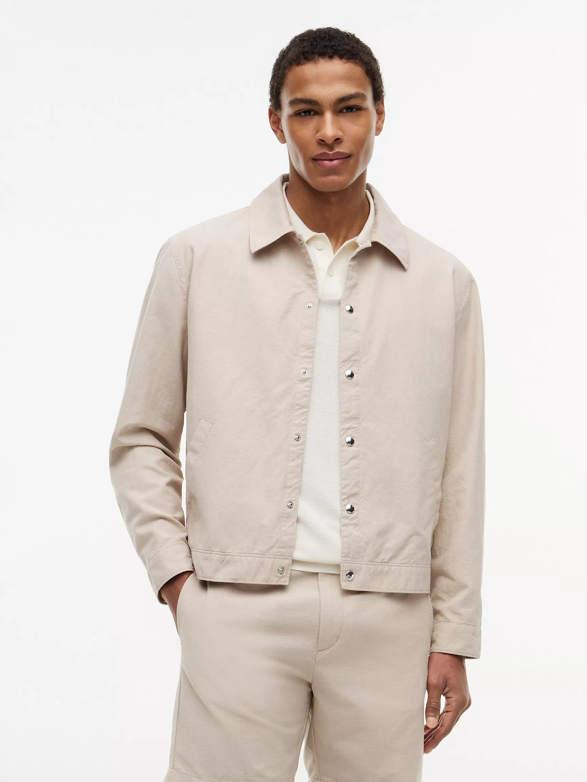 Tommy Hilfiger Cotton-Linen Blend Ivy Jacket