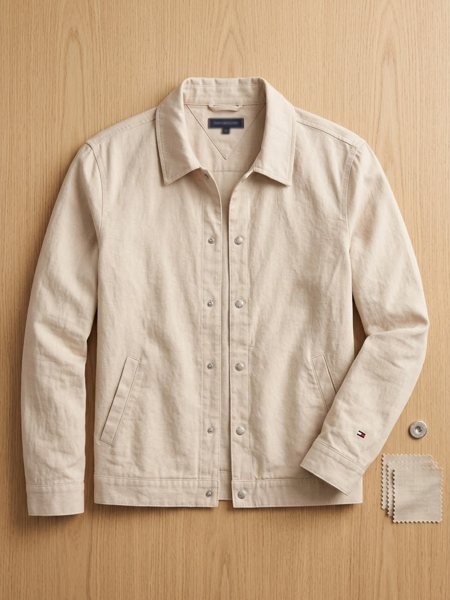 Tommy Hilfiger Cotton-Linen Blend Ivy Jacket