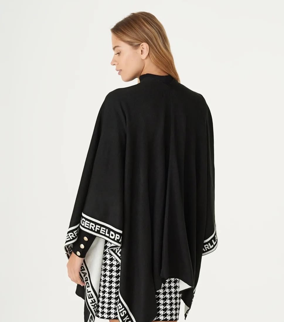 KARL LAGERFELD Logo Tape Ruana