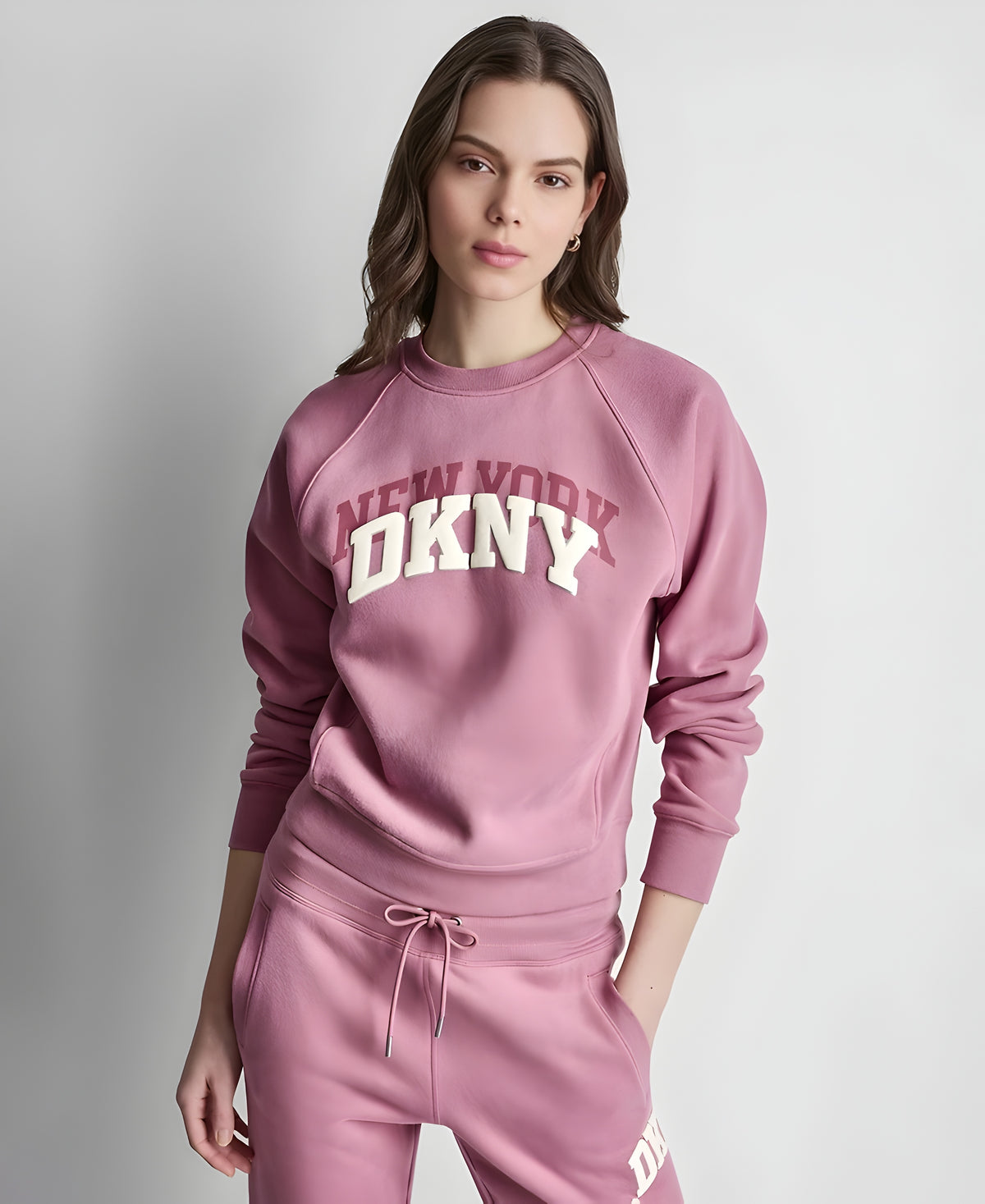DKNY Sport Women's NY Shadow Varsity Logo Crewneck Sweatshirt