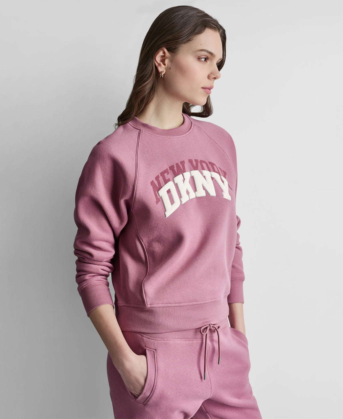 DKNY Sport Women's NY Shadow Varsity Logo Crewneck Sweatshirt