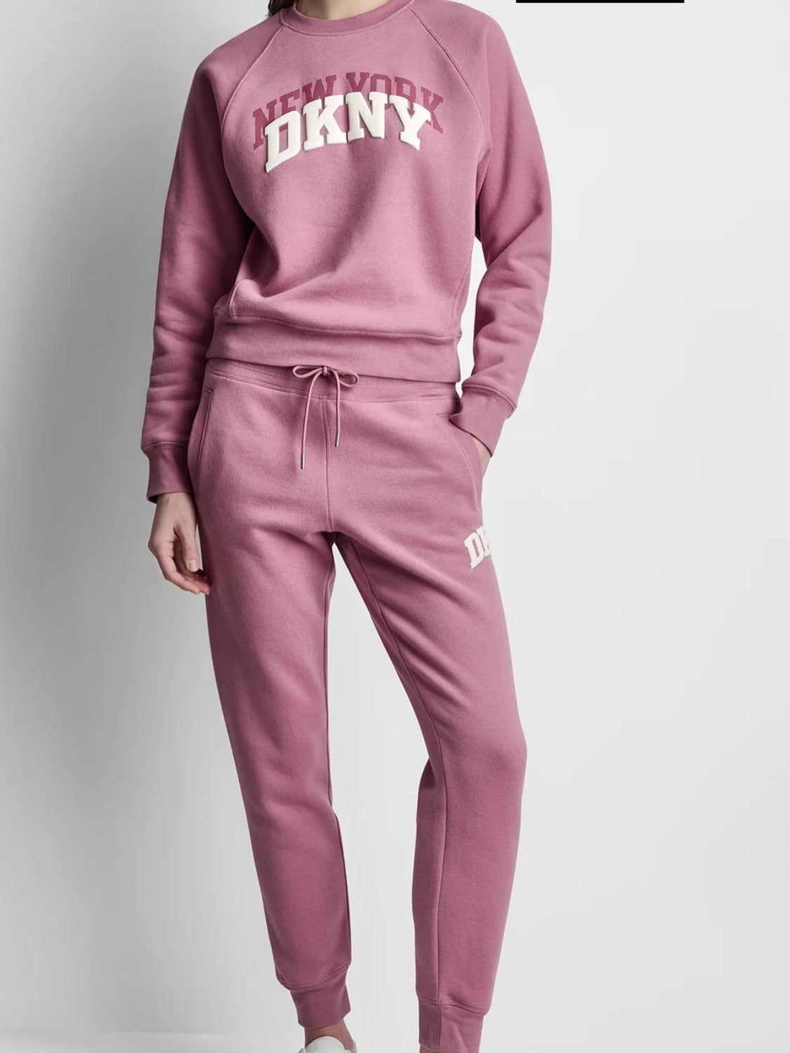 DKNY Sport Women's NY Shadow Varsity Logo Crewneck Sweatshirt