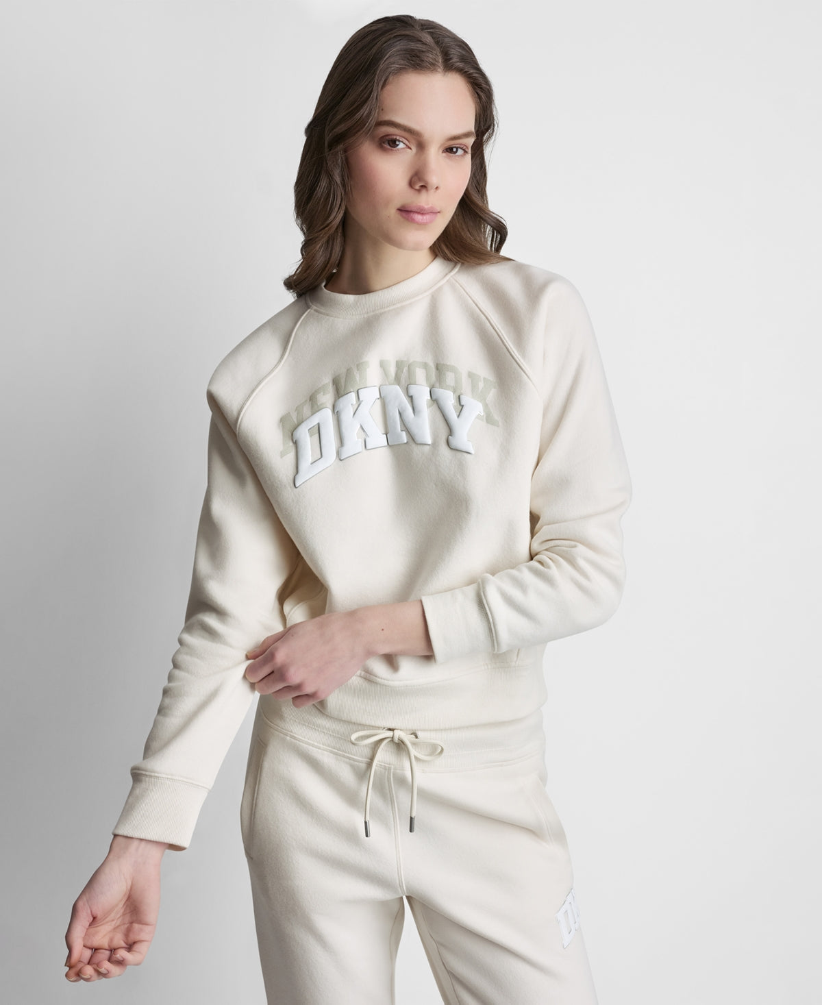 DKNY Sport Women's NY Shadow Varsity Logo Crewneck Sweatshirt