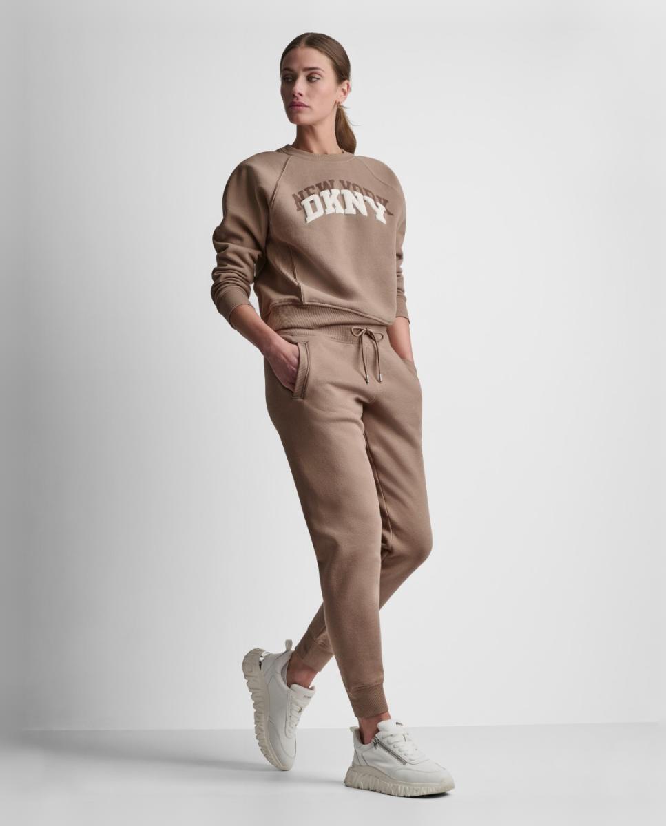 DKNY Sport Women's NY Shadow Varsity Logo Crewneck Sweatshirt