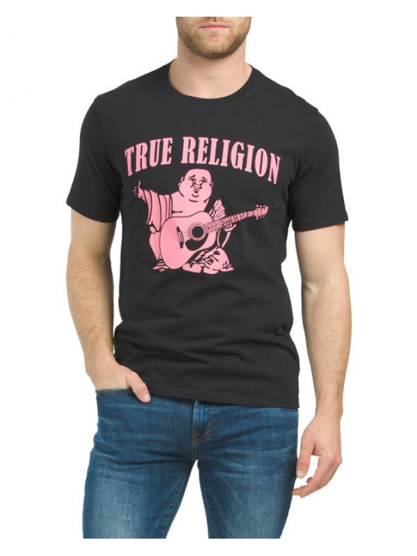 TRUE RELIGION T-shirt  Neon Buddha Short Sleeve Crew Neck Tee